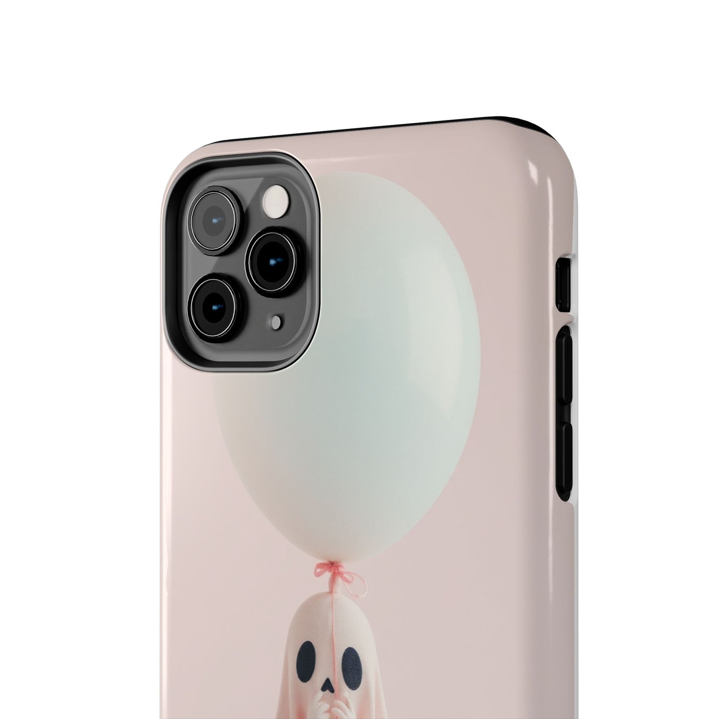 Cute Ghost Phone Case with Balloon - Tough Protection for Spooky Vibes