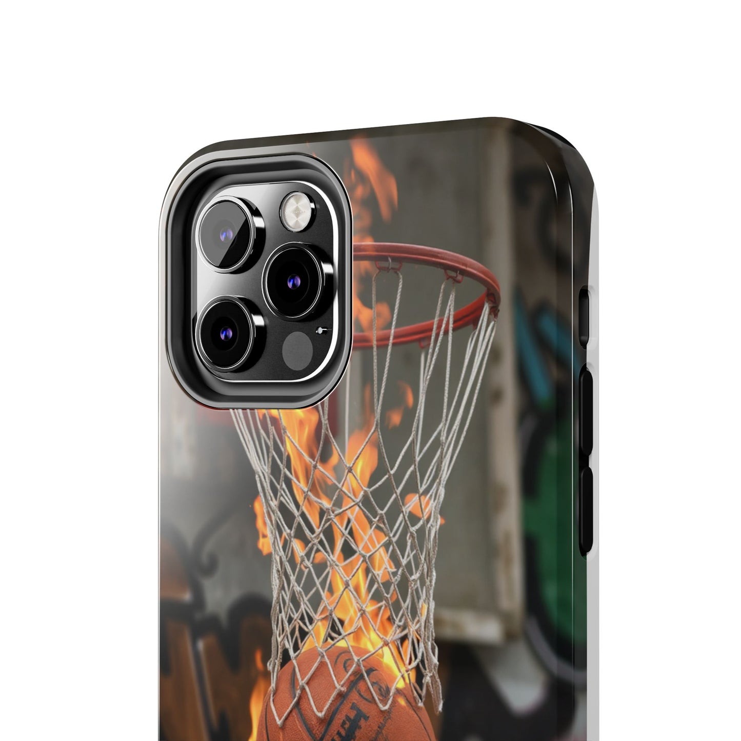 Fire Basketball Tough Phone Case - Durable Sporty Design for Athletes & Fans