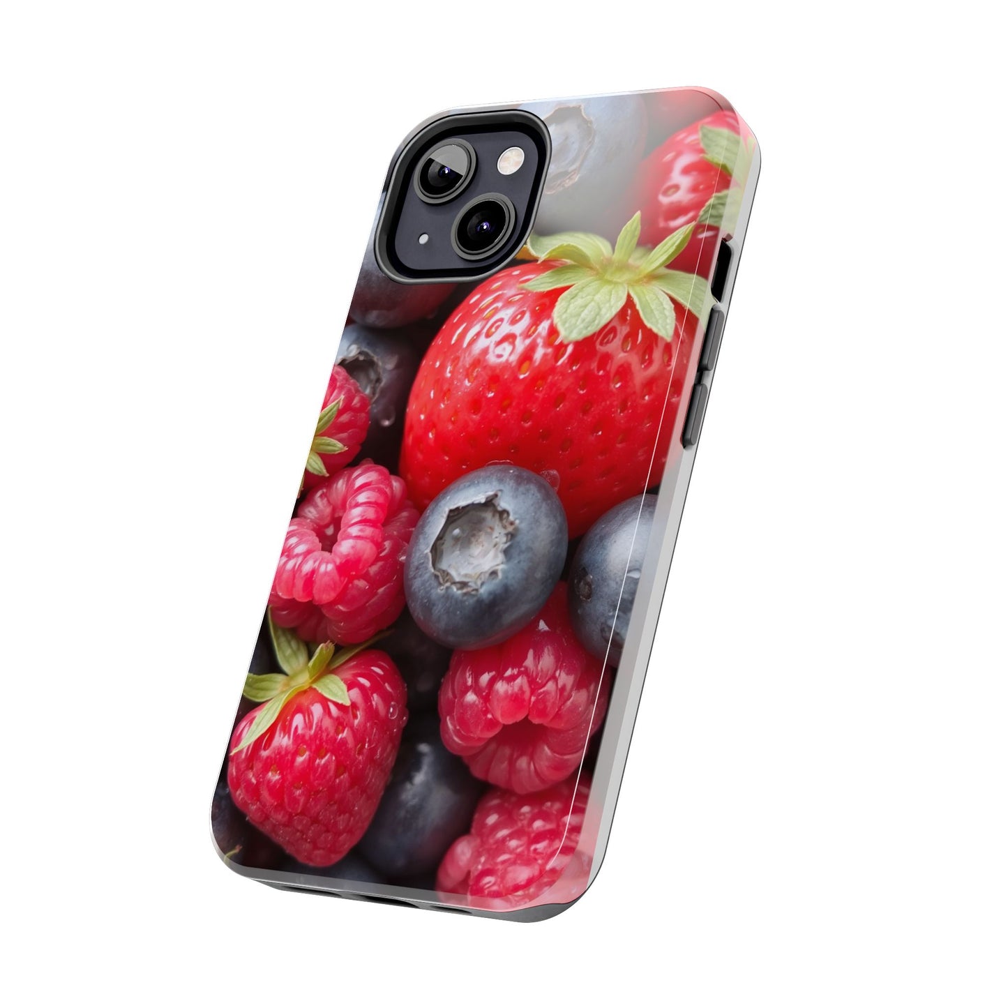 Fruit-Themed Tough Phone Case - Berry Burst Design