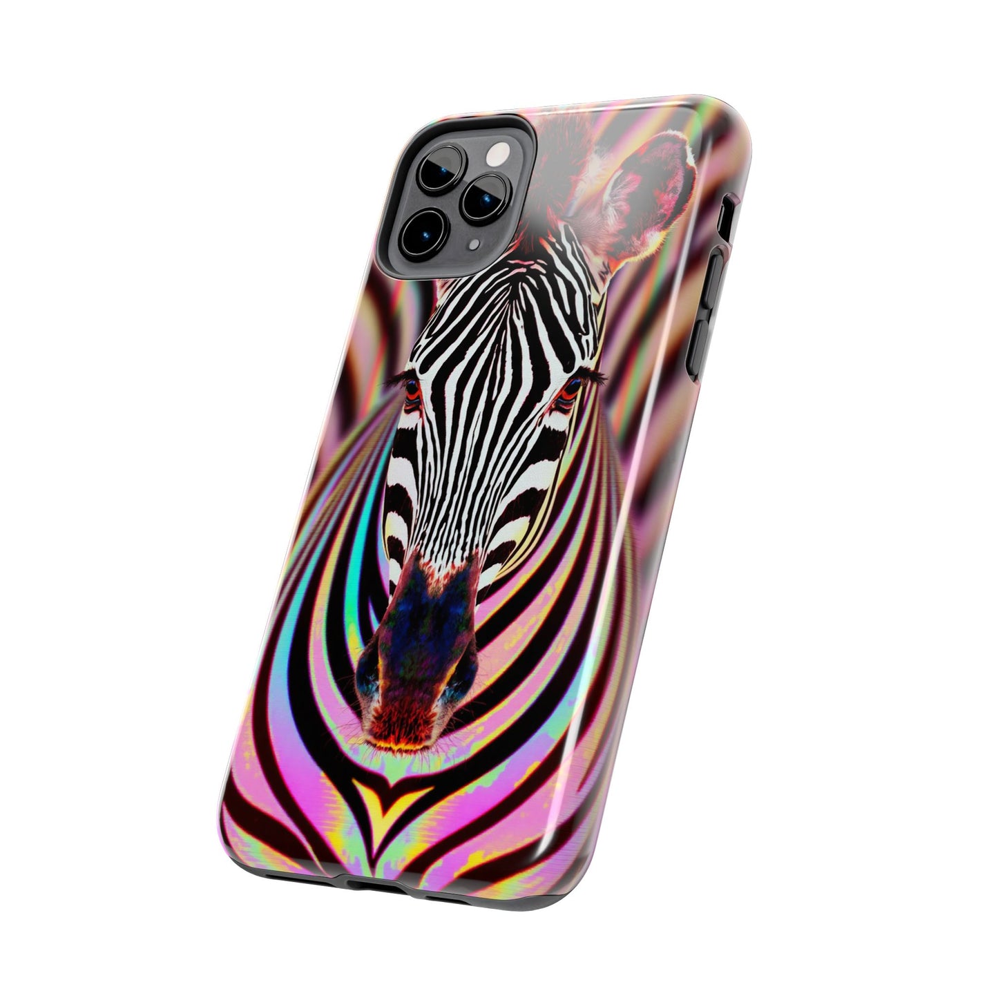 Vibrant Zebra Tough Phone Case - Unique Animal Design for Wild Spirit