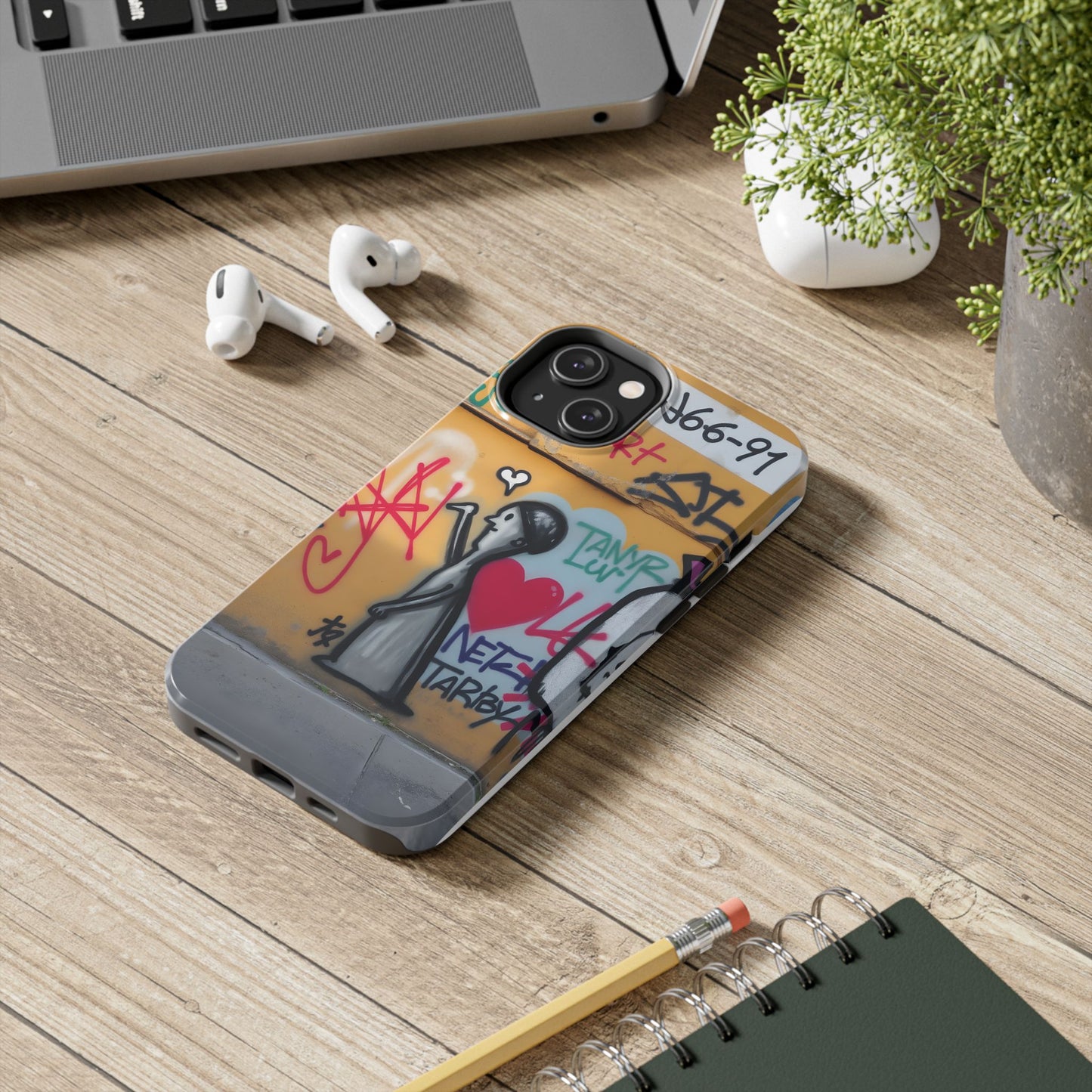Urban Cupid Graffiti Tough Phone Case - Durable Protection with Street Art Vibe - for iPhone