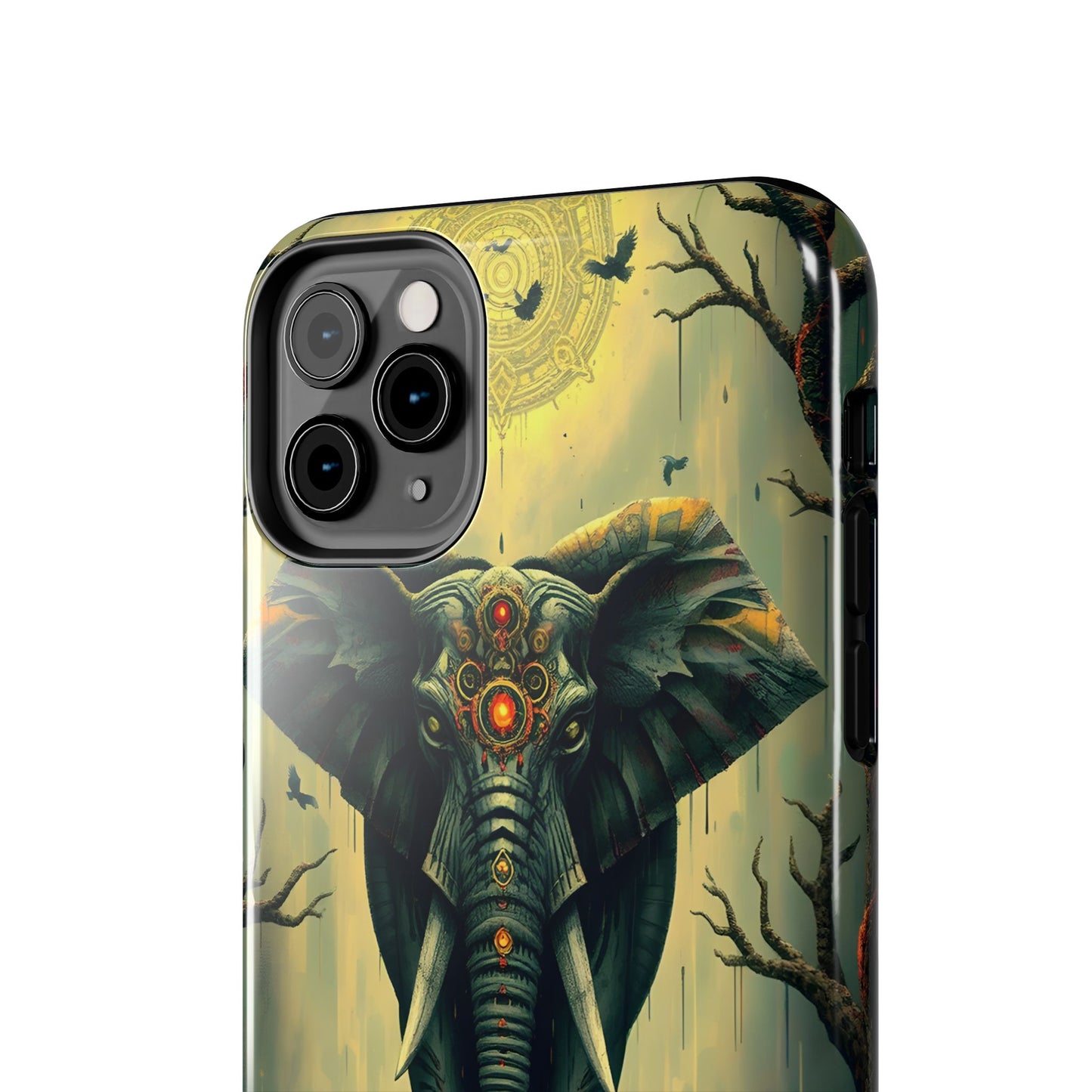 Mystical Forest Elephant Tough Phone Case | Vibrant Design for Nature Lovers - for iPhone
