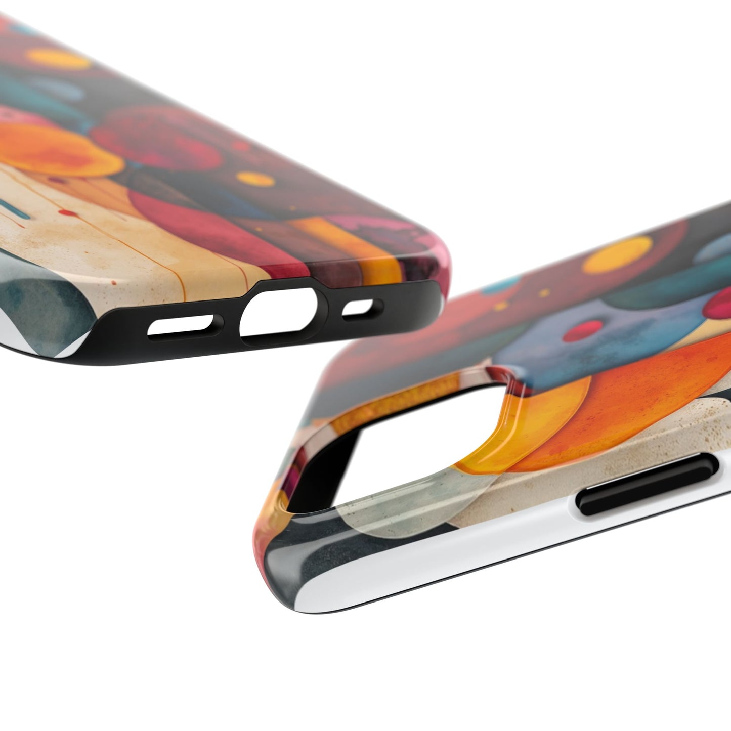 Artistic Tough Phone Cases - Colorful Abstract Design for Trendy Protection - for iPhone