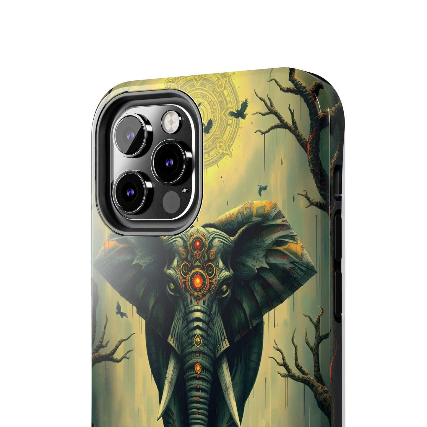 Mystical Forest Elephant Tough Phone Case | Vibrant Design for Nature Lovers - for iPhone