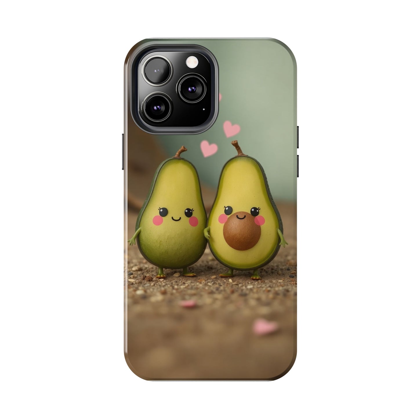 Cute Avocado Phone Case, Funny Tough Case, Quirky Phone Accessory, Gifts for Foodies, Valentine's Day Present