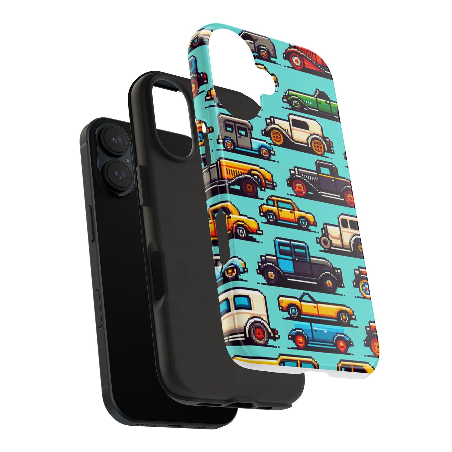 Retro Car Pixel Art Tough Phone Case - Durable & Stylish Protection - for iPhone