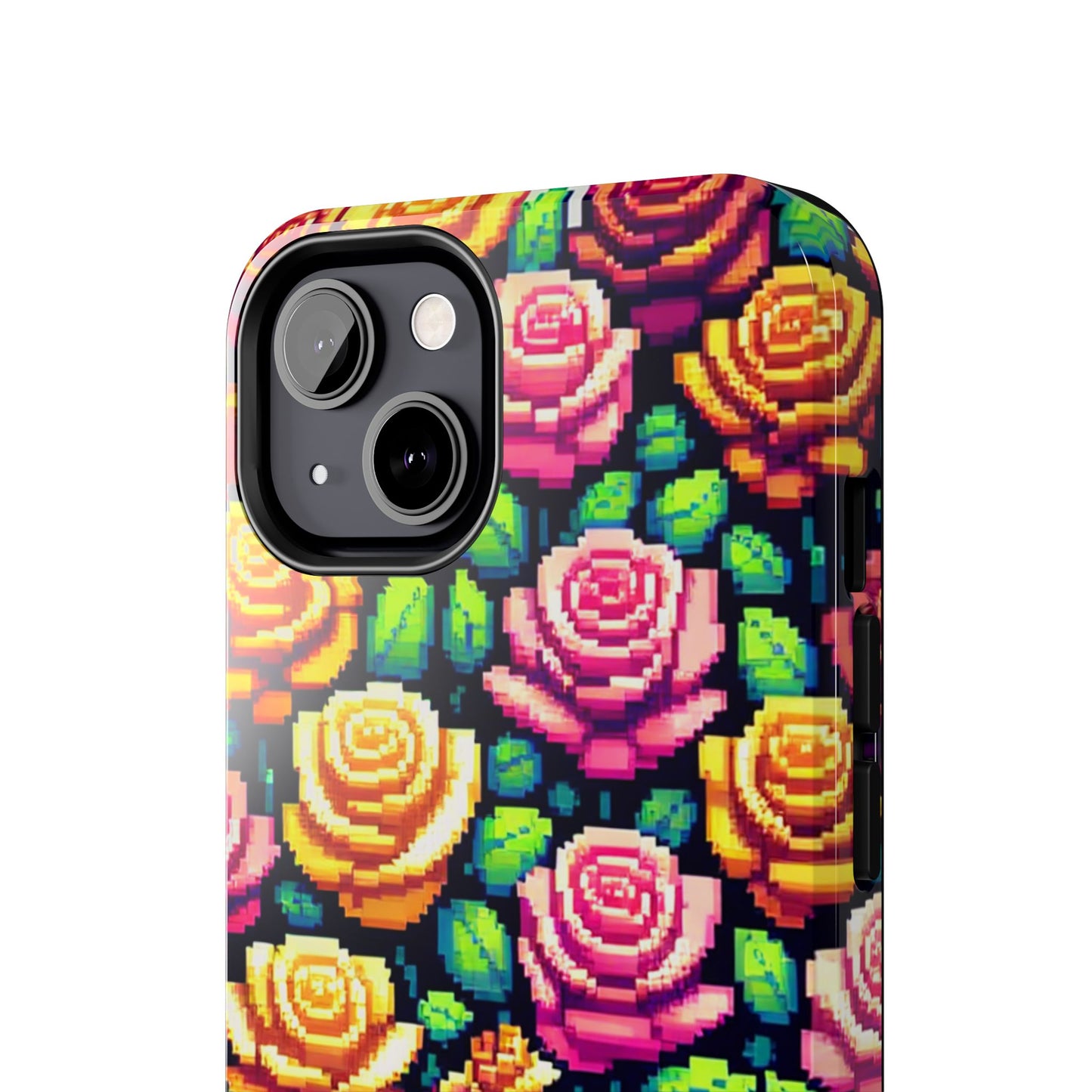 Pixel Art Roses Tough Phone Case - Stylish Protection - for iPhone