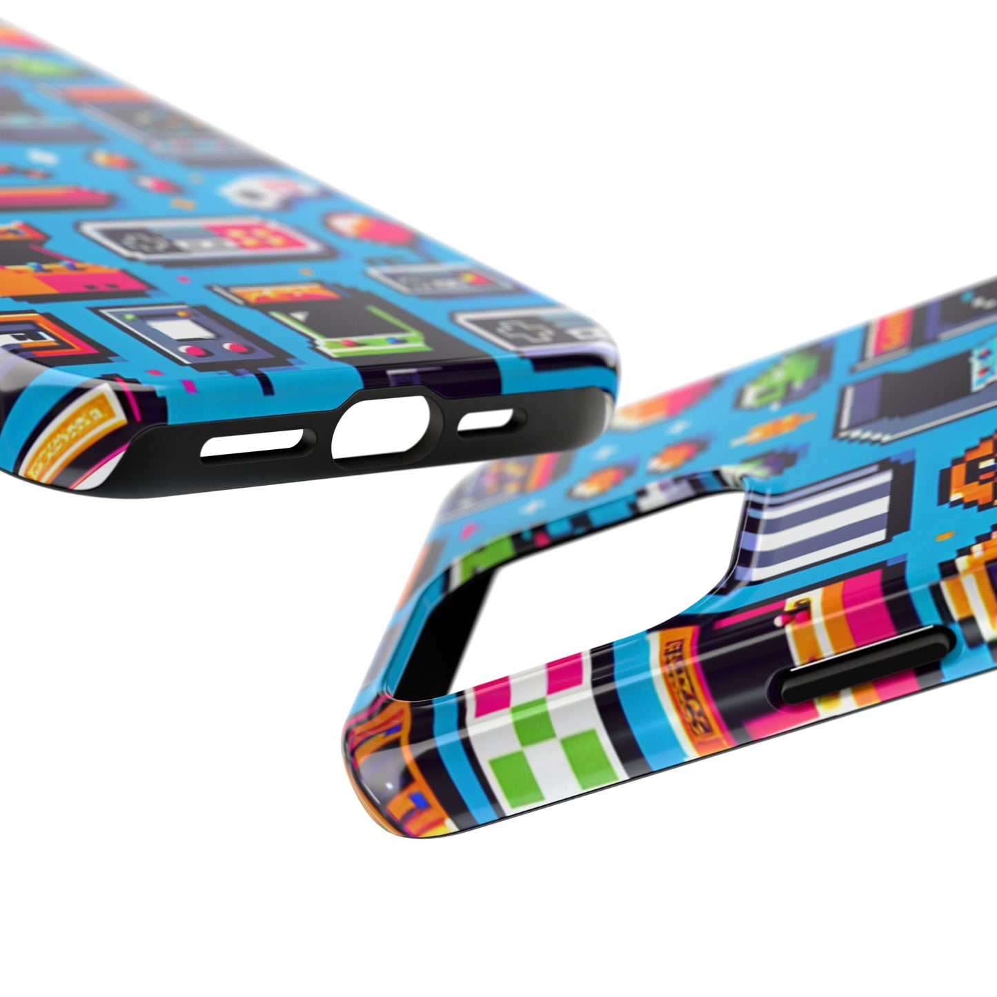 Retro Gaming Tough Phone Case - Pixel Art Design for Gamers - for iPhone
