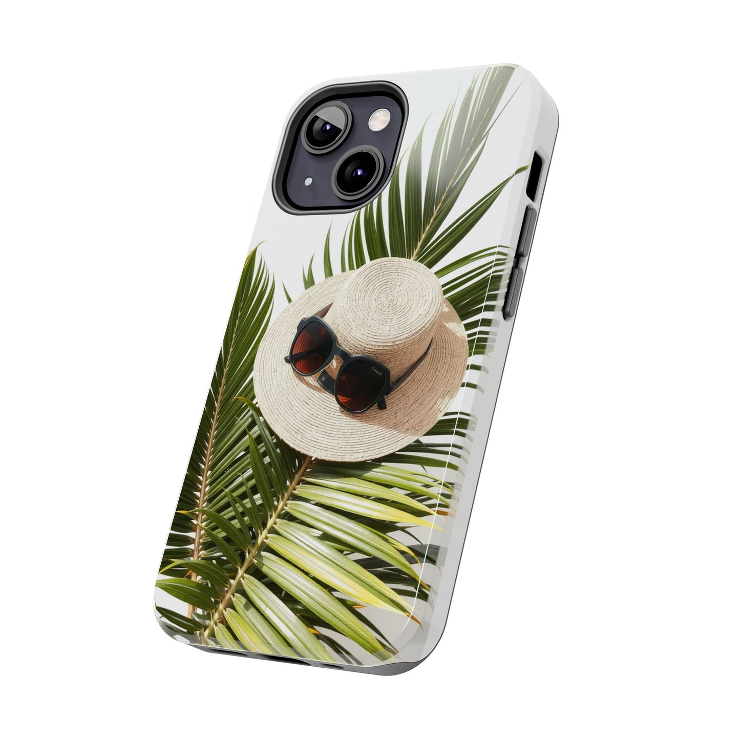 Tropical Phone Case - Summer Vibes with Hat & Sunglasses Design