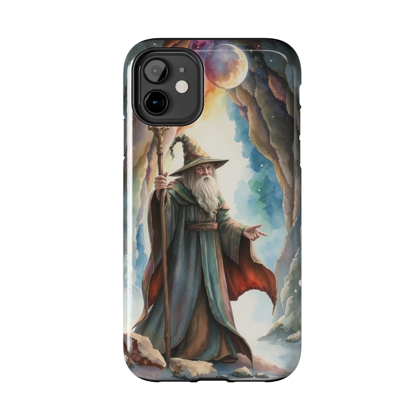 Magical Wizard Phone Case - Tough, Durable Phone Cover for Fantasy Lovers, Geek Gift, Unique Design, Celestial Phone Accessory
