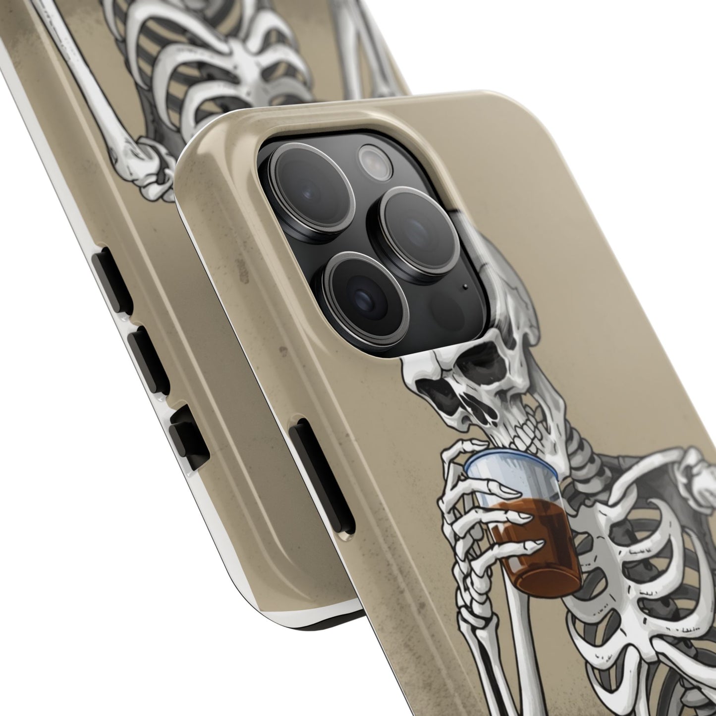 Funny Skeleton Phone Case - 'Same Soul, Different Day' Tough Cover