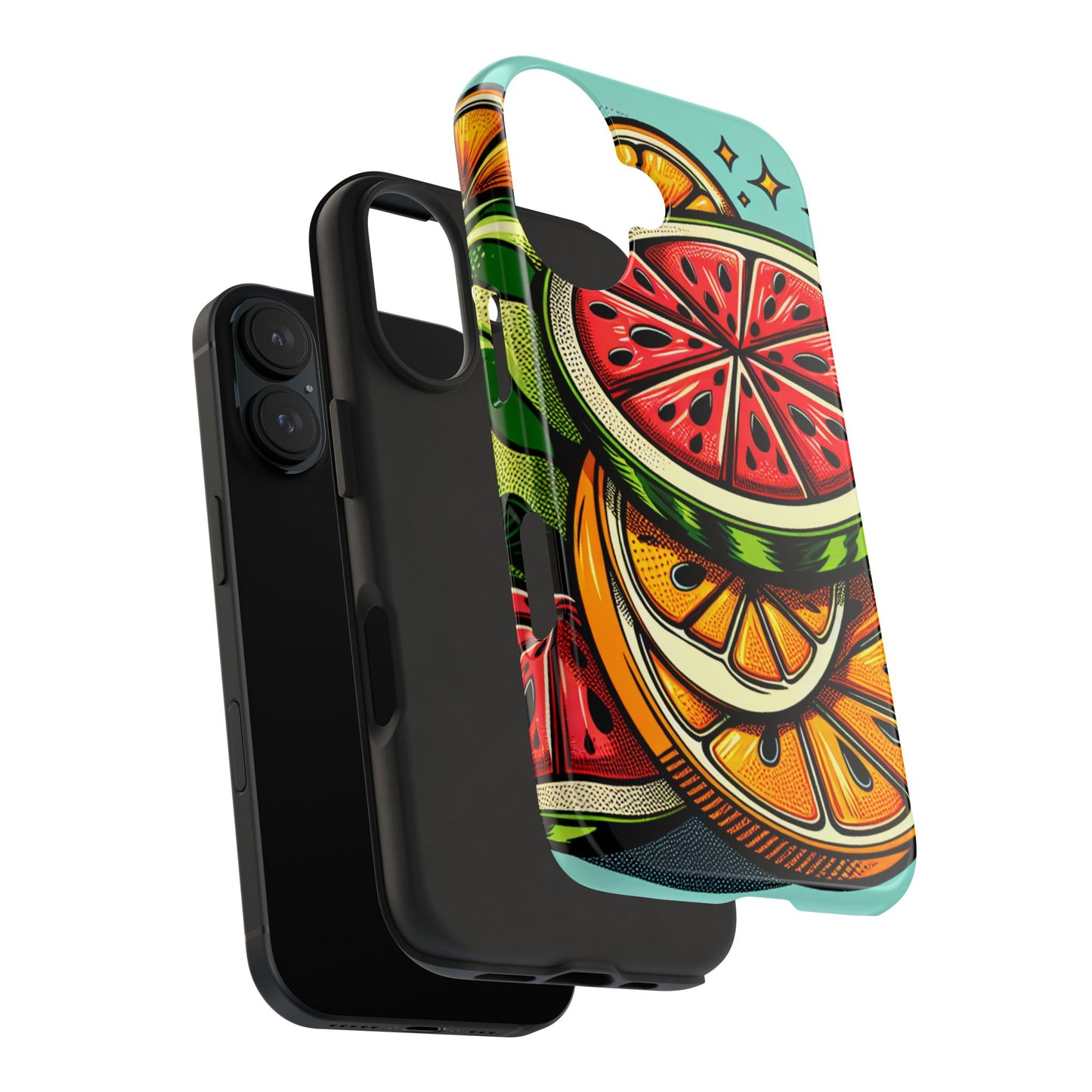 Vibrant Citrus Tough Phone Case - Fruit Slice Design - for iPhone