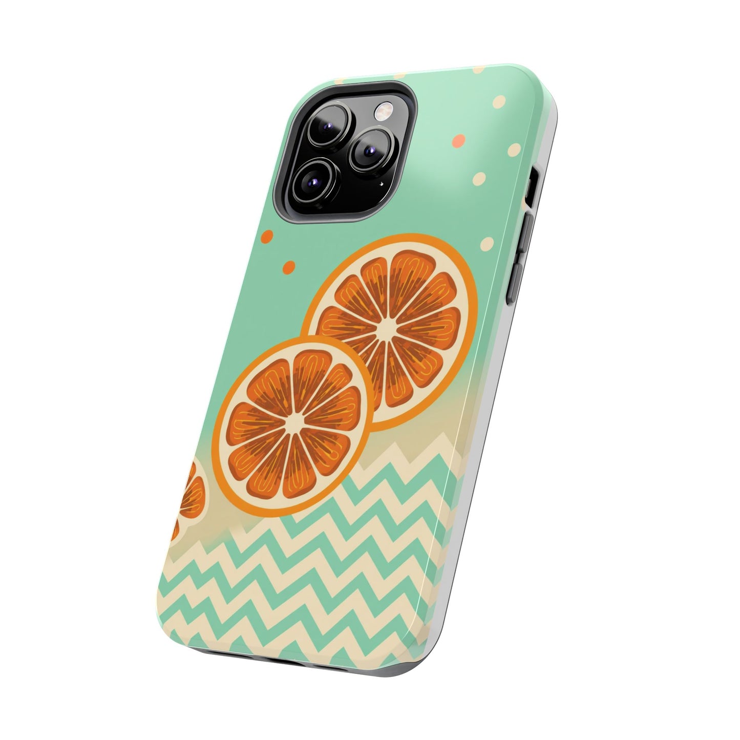 Citrus Vibe Tough Phone Case - Fun Orange Slice Design