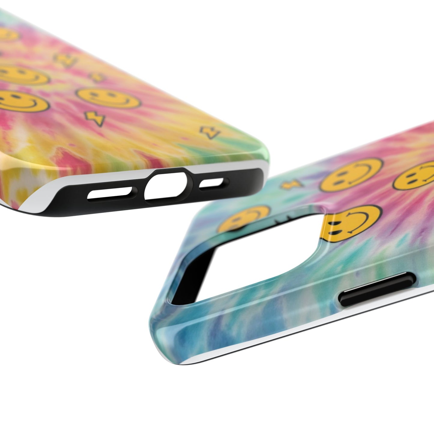 Colorful Smiley Lightning Tough Phone Case - Fun & Durable