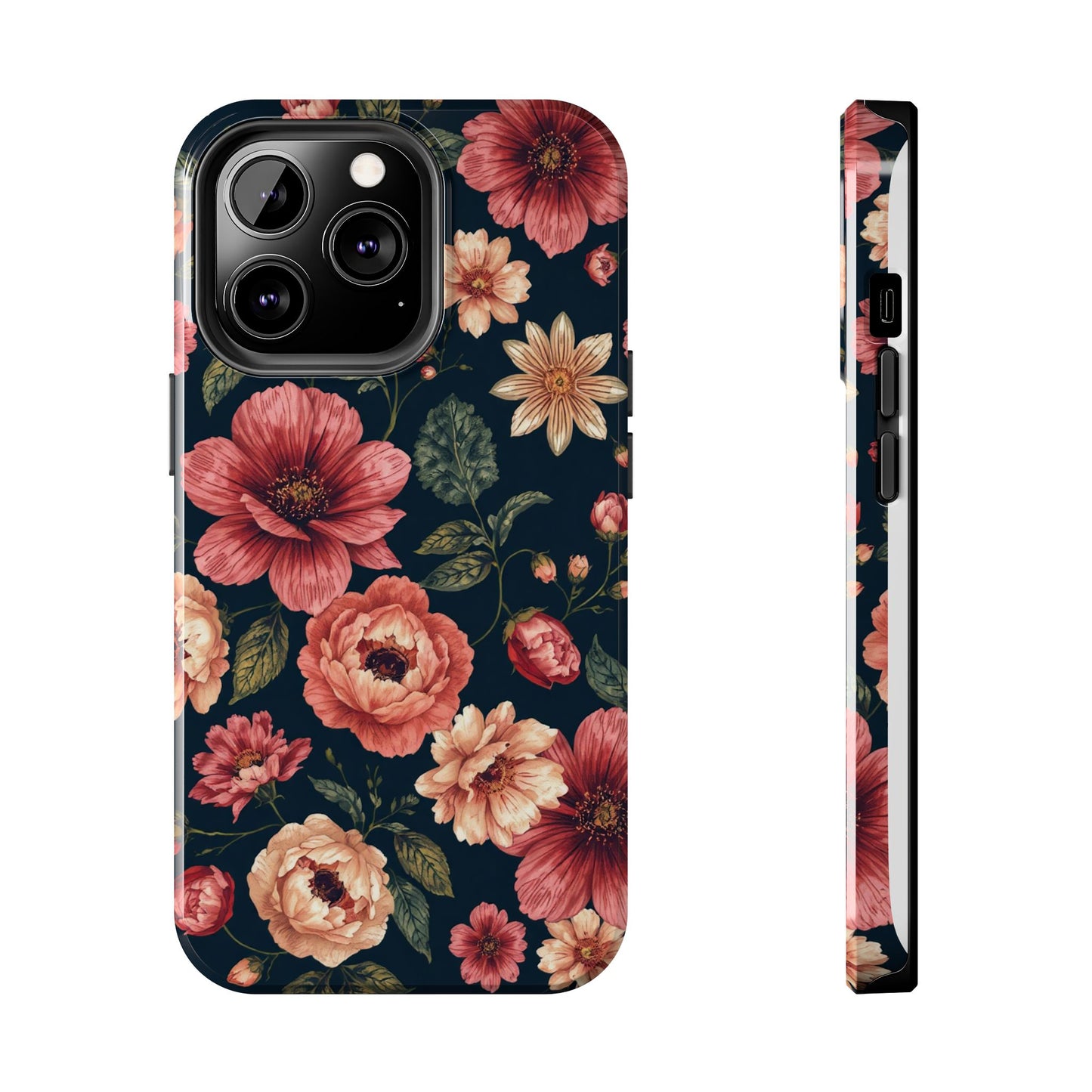 Spring Power! Floral Tough Phone Case - Durable Protection with Elegant Flower Design - for iPhone