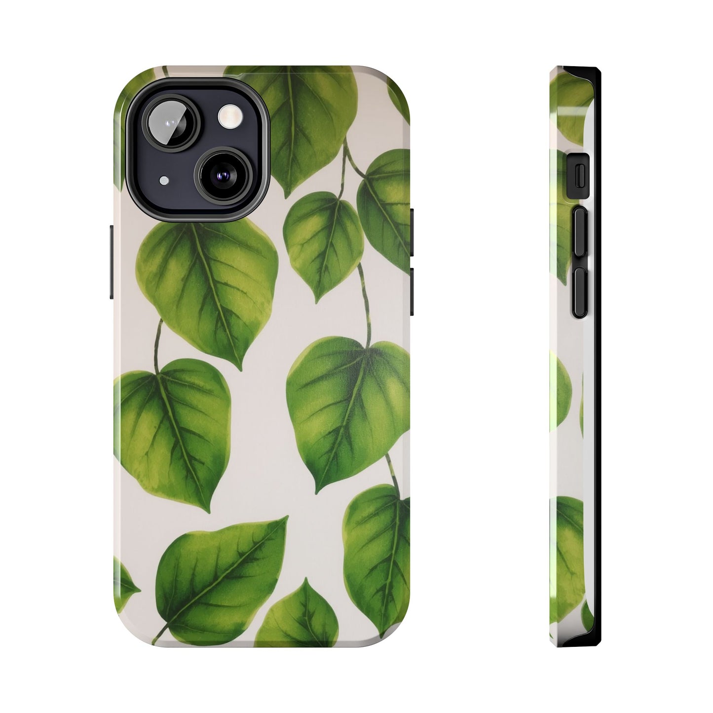 Tough Phone Cases with Green Leaf Design | Eco-Friendly Protection for Nature Lovers