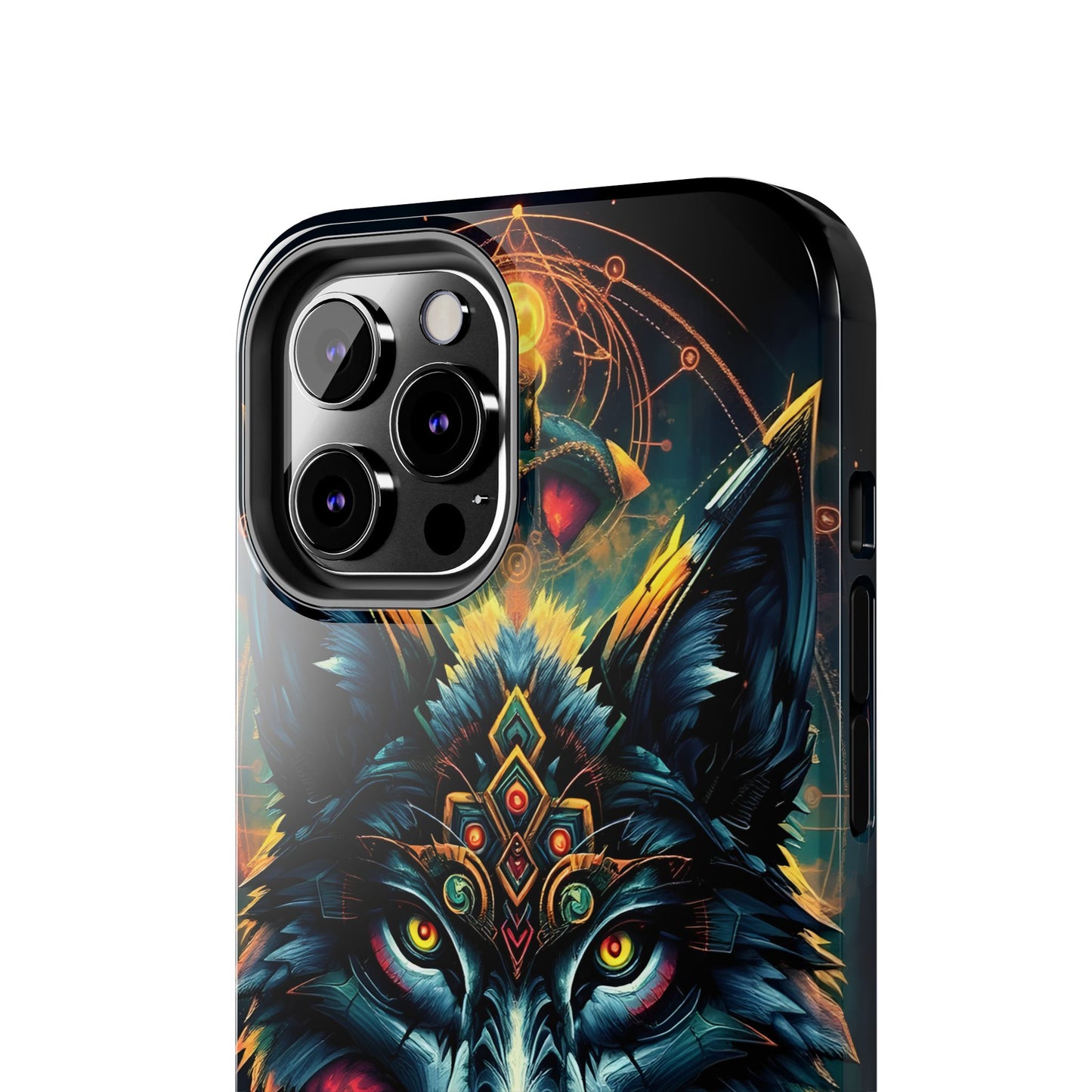 Vibrant Mystical Wolf Art Tough Phone Case - Durable & Unique Design for Animal Lovers - for iPhone