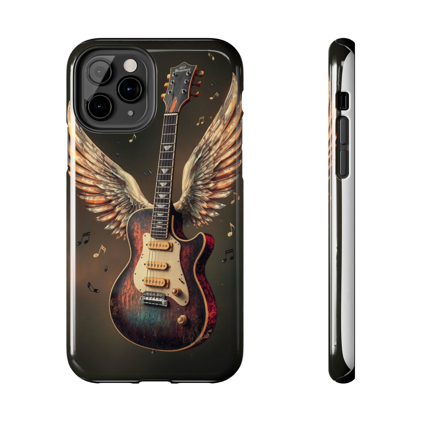 Inspirational Guitar Wing Phone Case - Tough Protection for Music Lovers