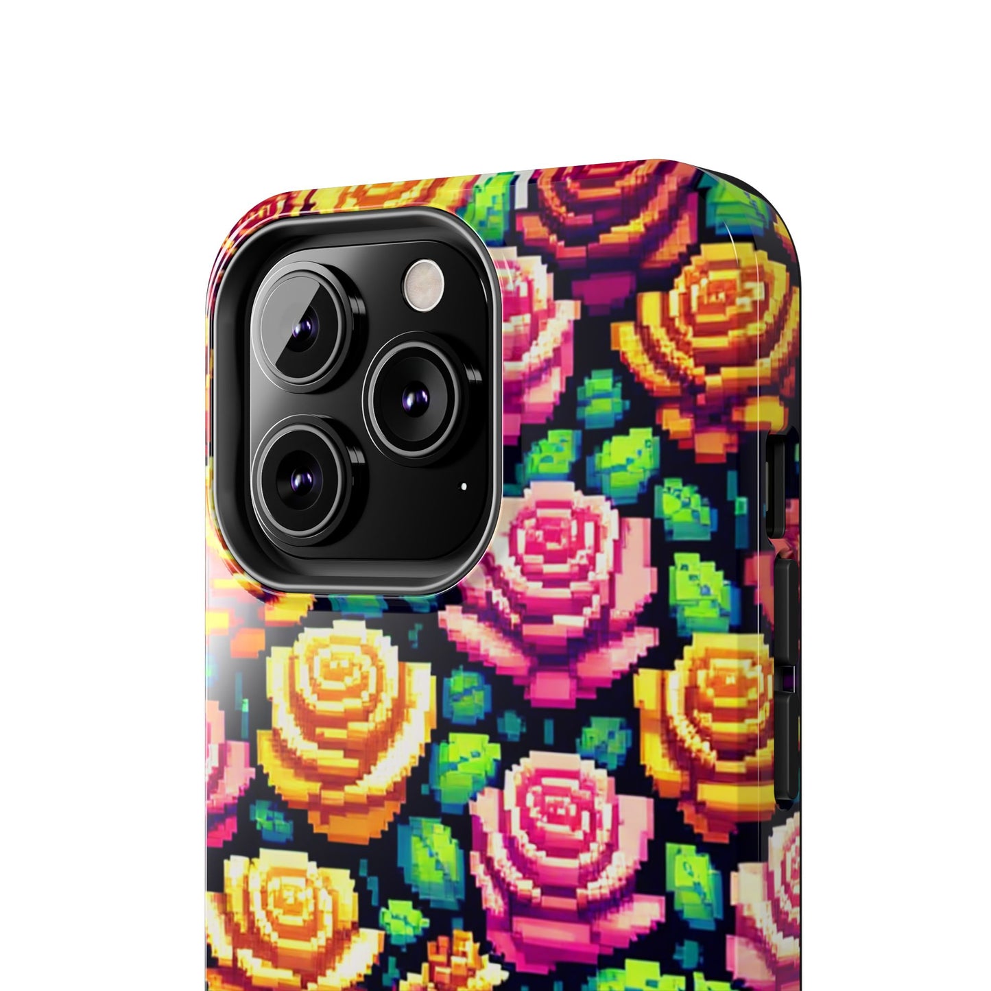 Pixel Art Roses Tough Phone Case - Stylish Protection - for iPhone