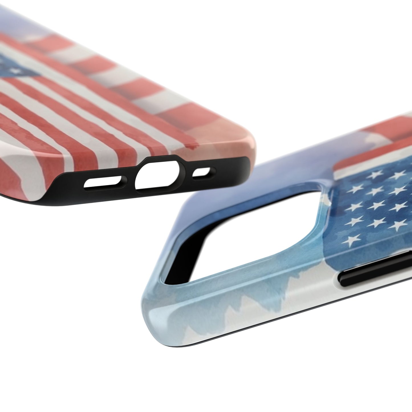 Abstract Watercolor American Flag Design - Tough Phone Case - for iPhone