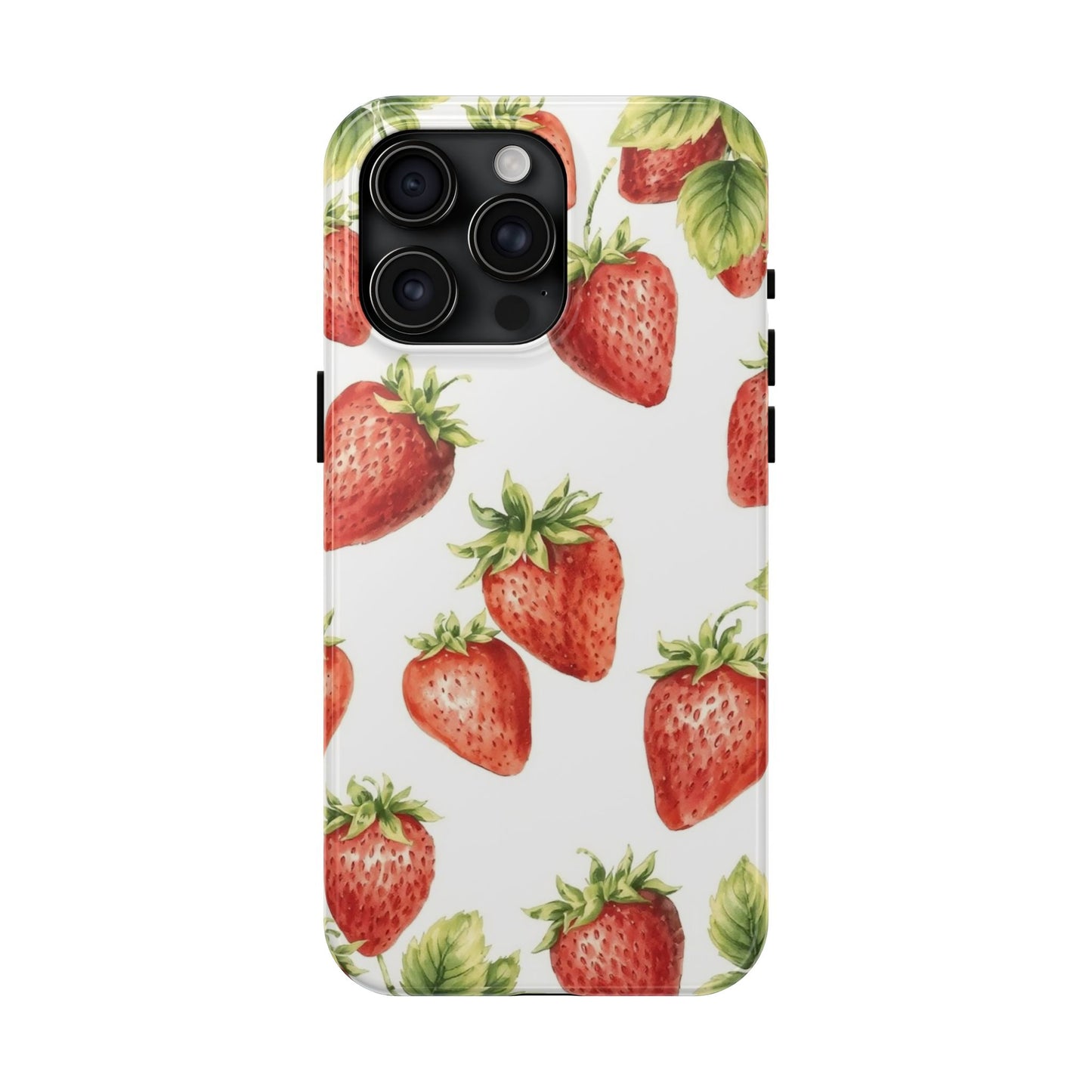 Strawberry Tough Phone Case - Durable Protection with a Fresh Design - for iPhone