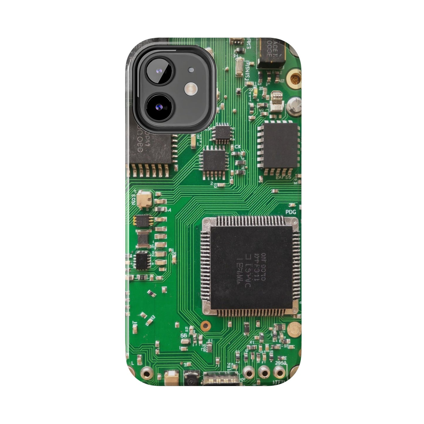 Circuit Board Tough Phone Case - Durable Tech Design
