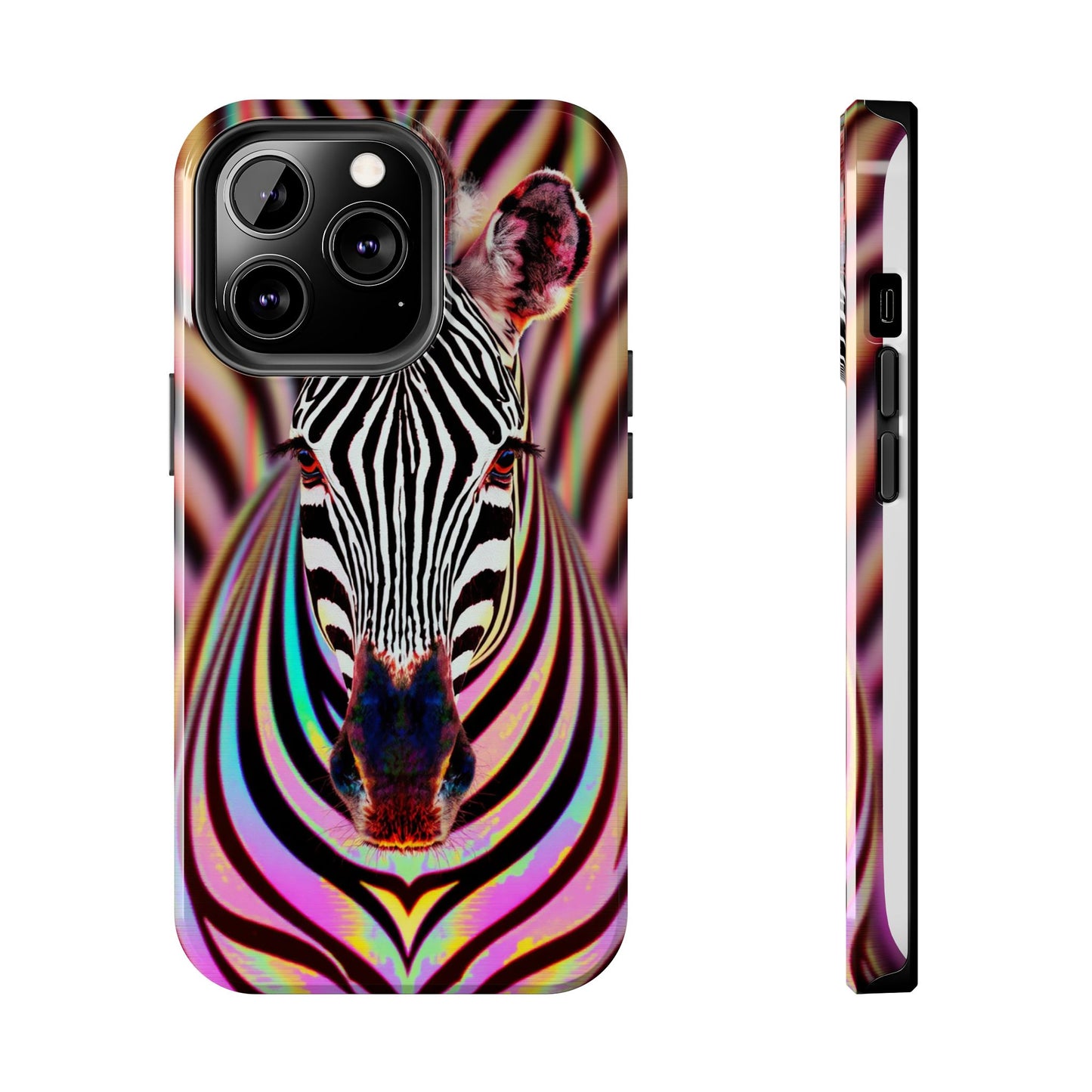 Vibrant Zebra Tough Phone Case - Unique Animal Design for Wild Spirit