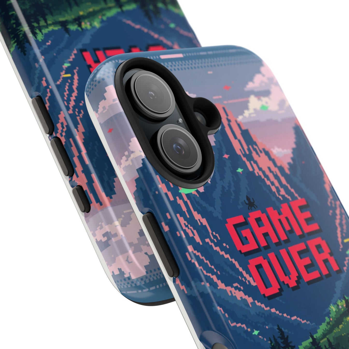 Pixel Art Tough Phone Case - 'Game Over' Design for Gamers