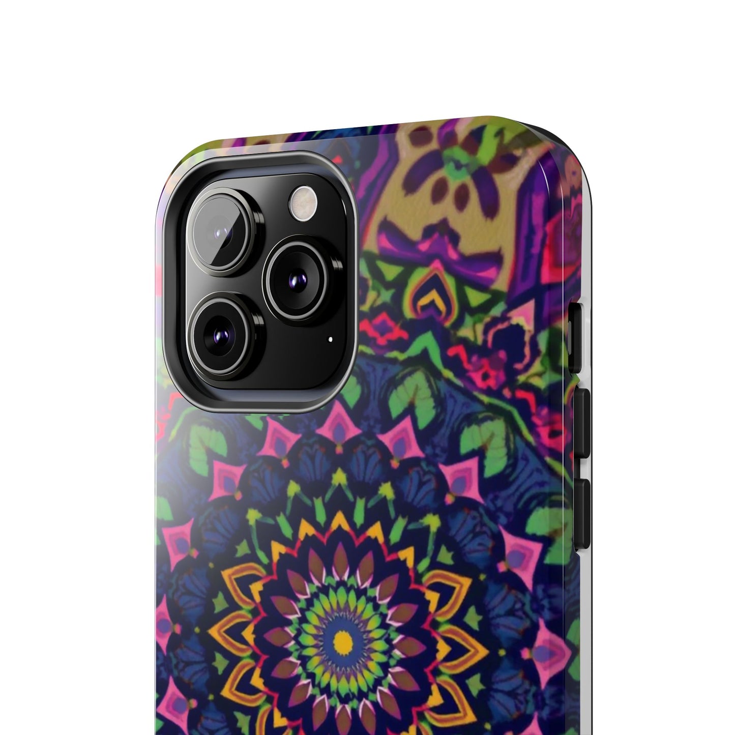Vibrant Mandala Tough Phone Case - Colorful, Purple Fusion, Durable Protection for Your Device - for iPhone
