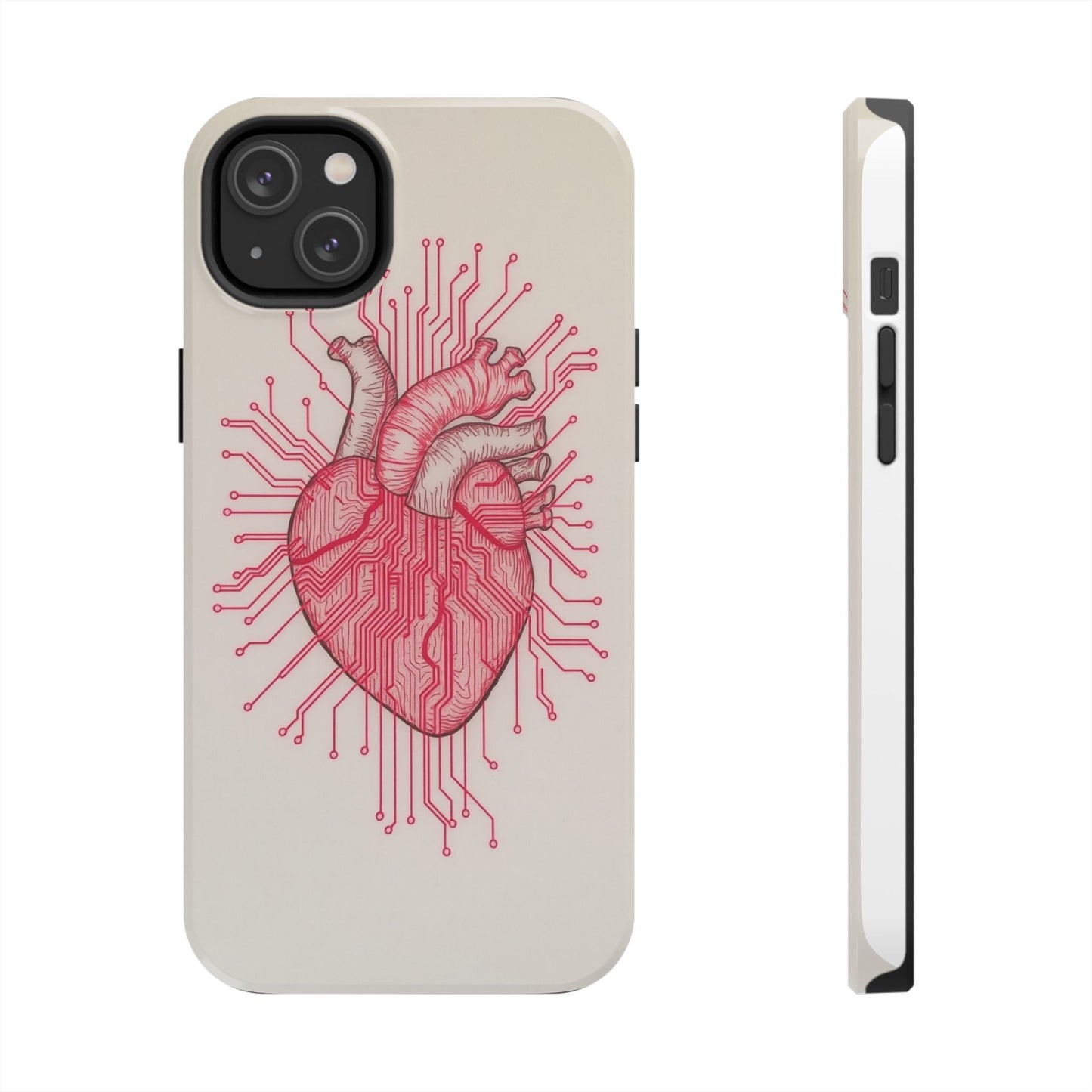 Heart Circuit Tough Phone Case – Unique Tech-Inspired Design for Tech Lovers