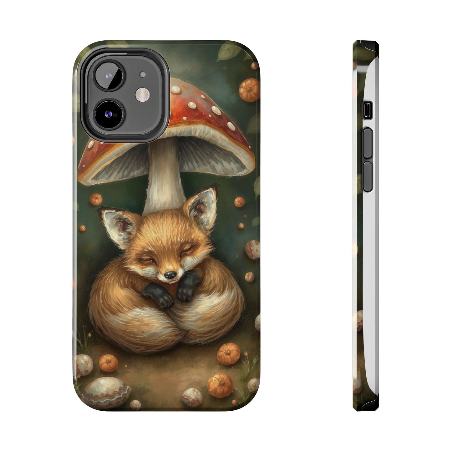 Cute Fox & Mushroom Phone Case - Tough Protective Cover