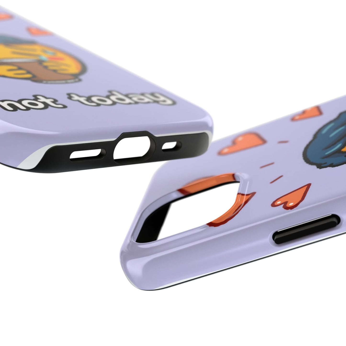 Cute Tough Phone Case - 'Not Today' Emoji Design