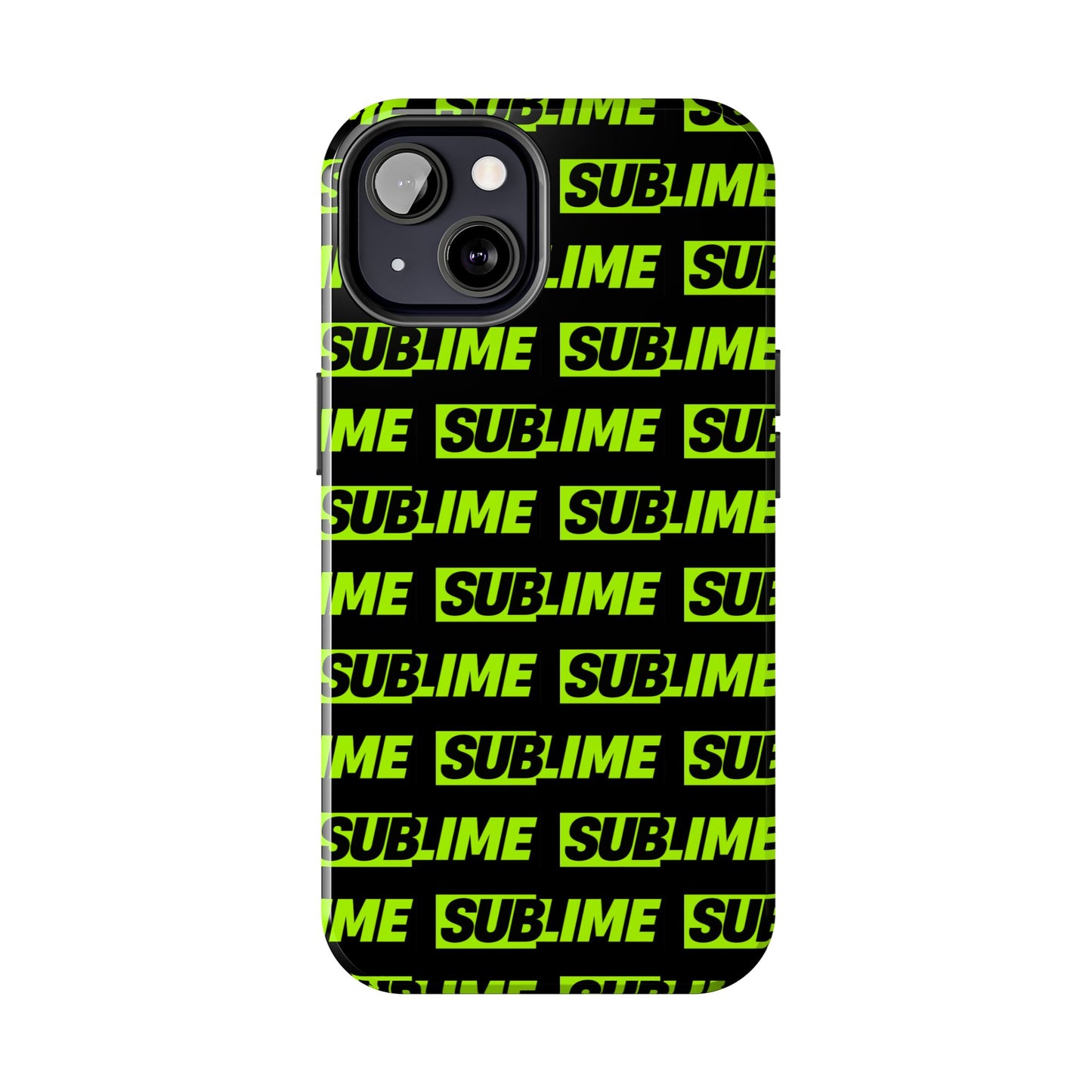 Sublime Text Pattern Tough Phone Case - Vibrant Protective Cover for iPhone