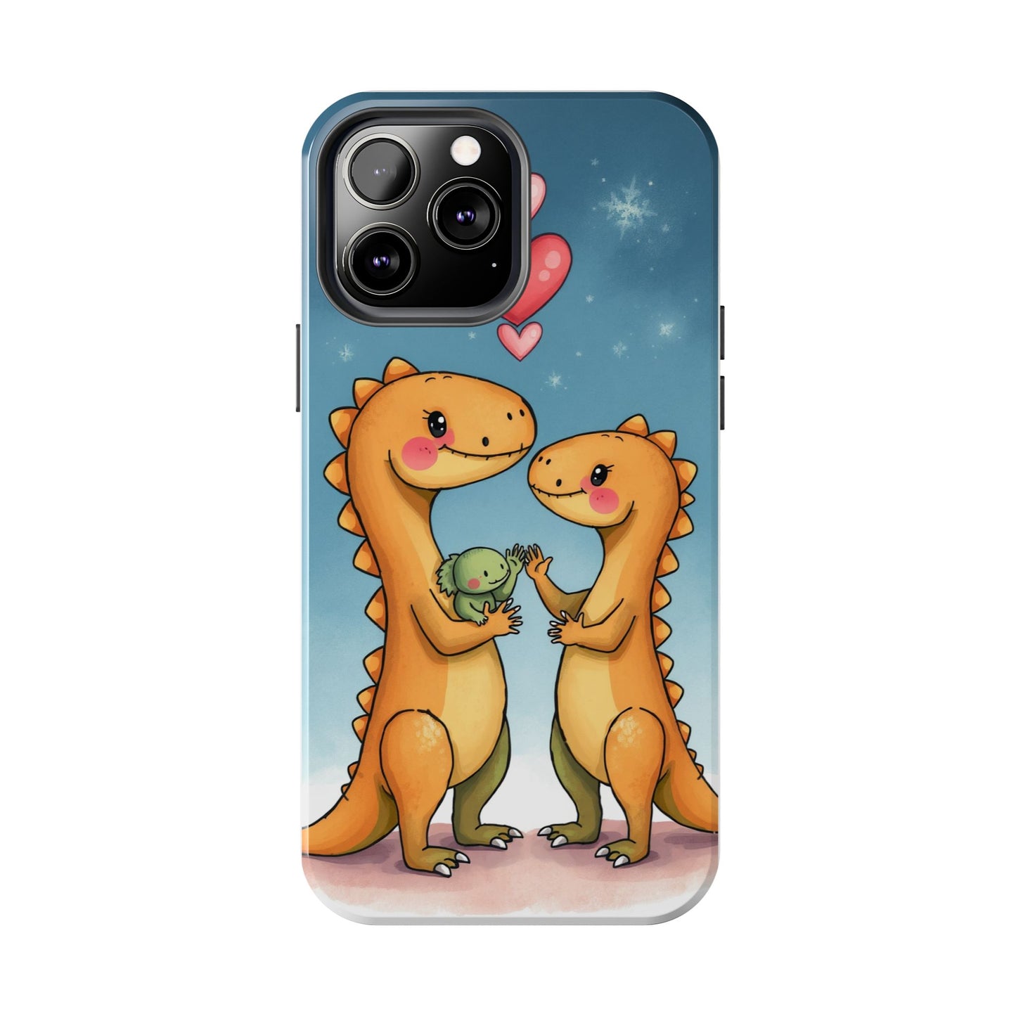 Dino Love Tough Phone Case - Cute & Durable Design for Kids & Parents