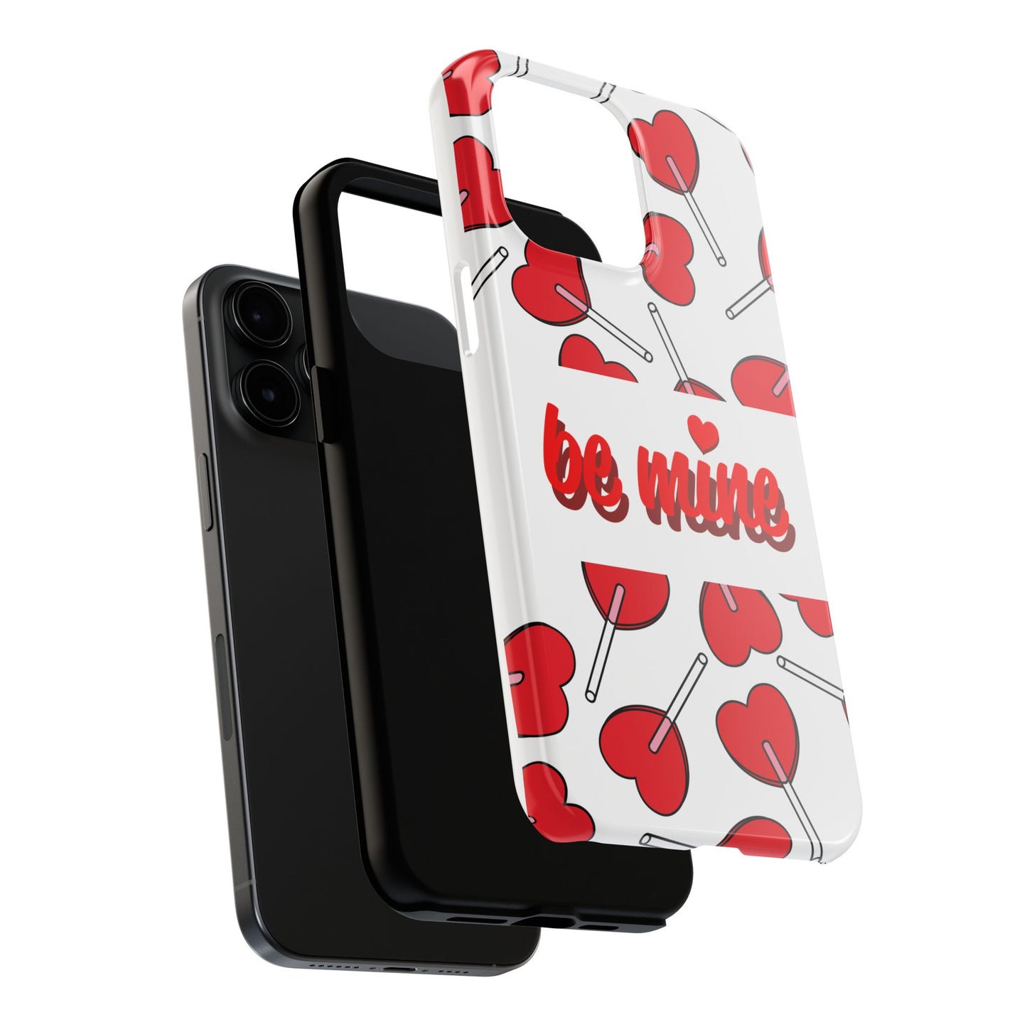 Be Mine Heart Pattern Tough Phone Case - Love Gift - for iPhone
