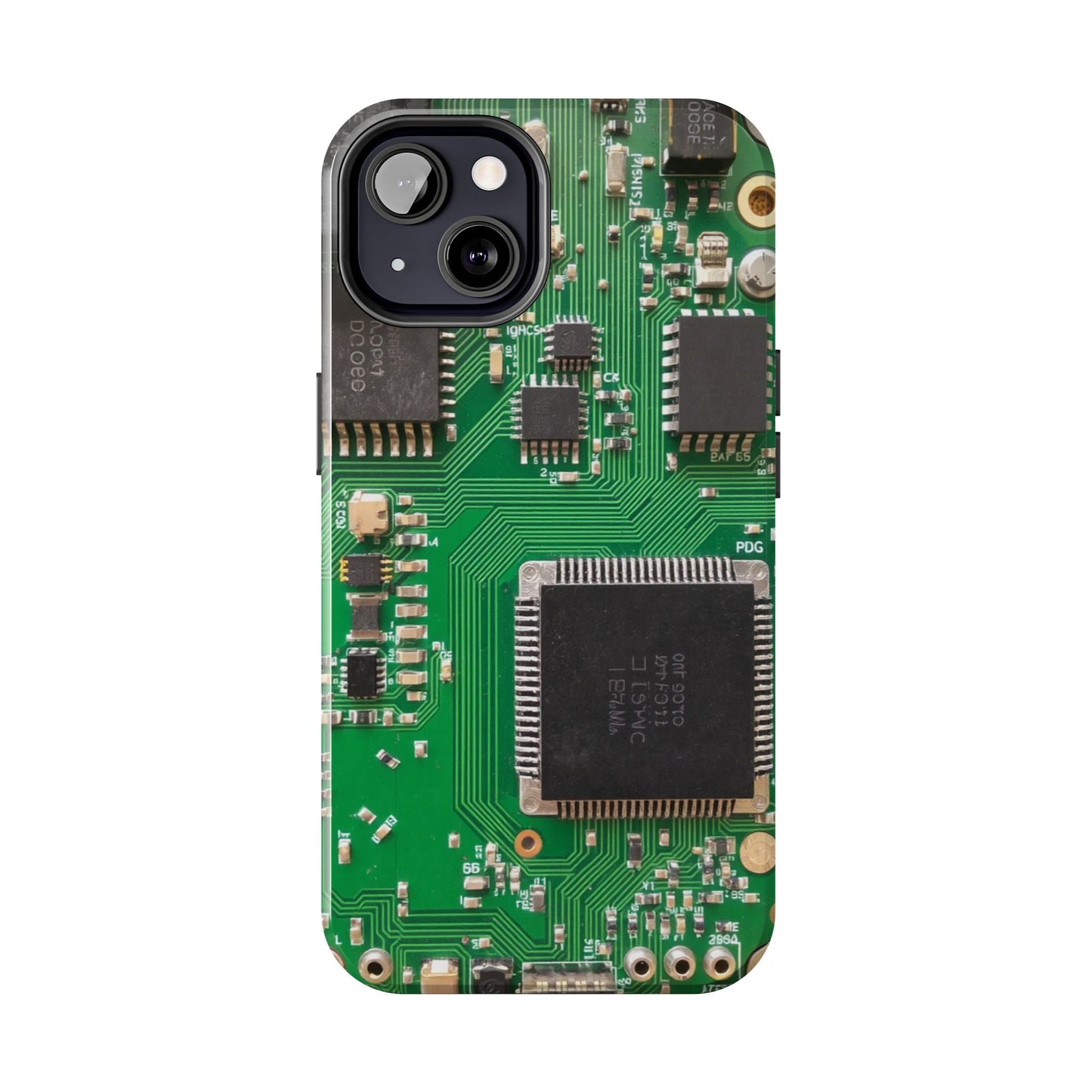 Circuit Board Tough Phone Case - Durable Tech Design