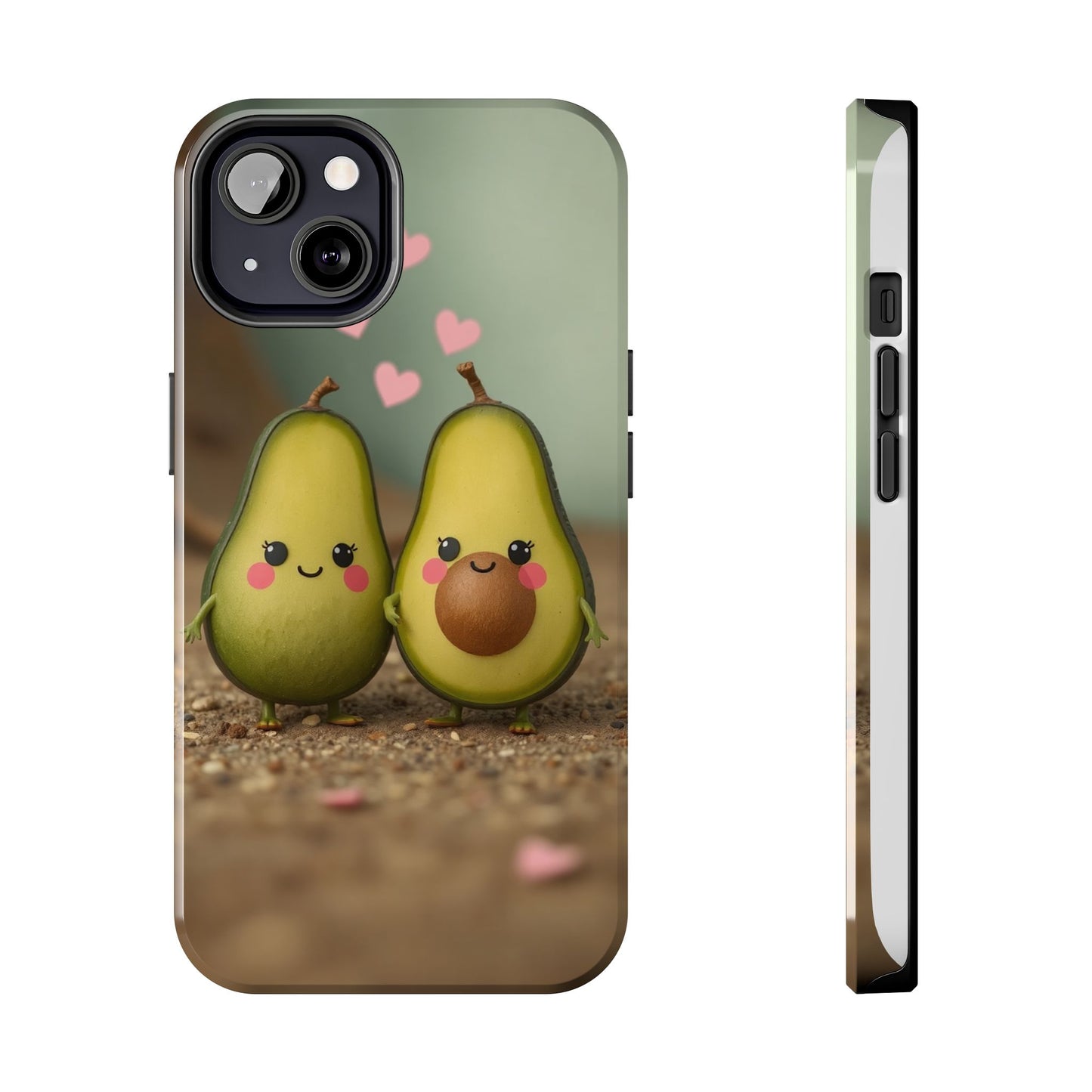 Cute Avocado Phone Case, Funny Tough Case, Quirky Phone Accessory, Gifts for Foodies, Valentine's Day Present