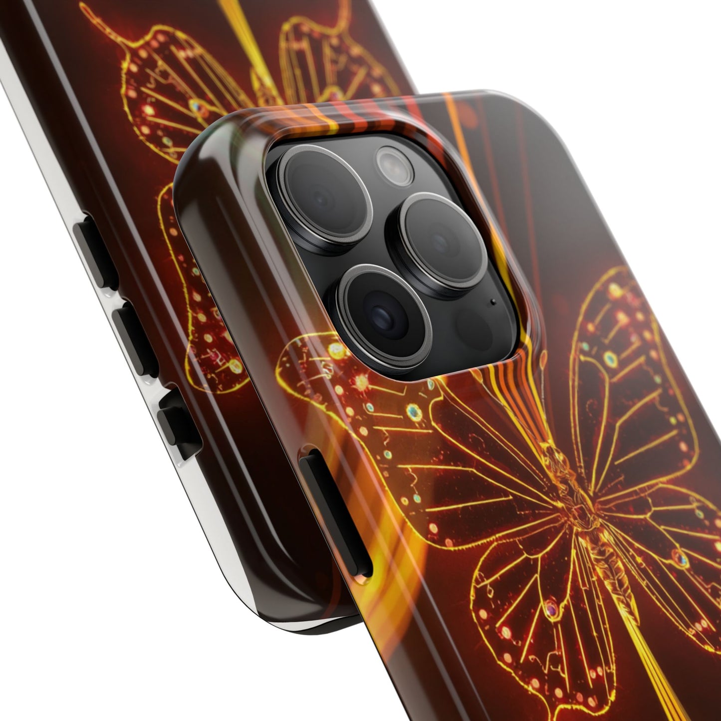 Elegant Butterfly Tough Phone Case - Stylish Protection for Nature Lovers