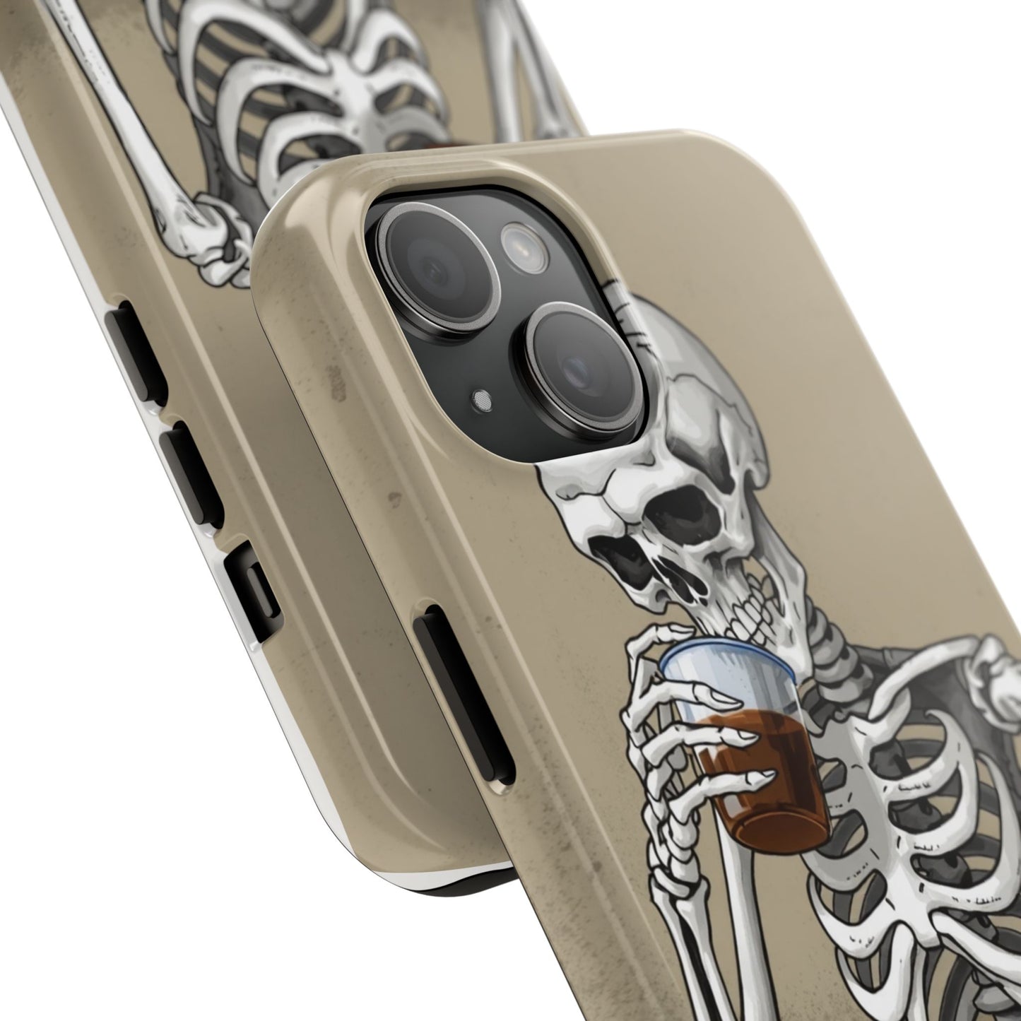 Funny Skeleton Phone Case - 'Same Soul, Different Day' Tough Cover