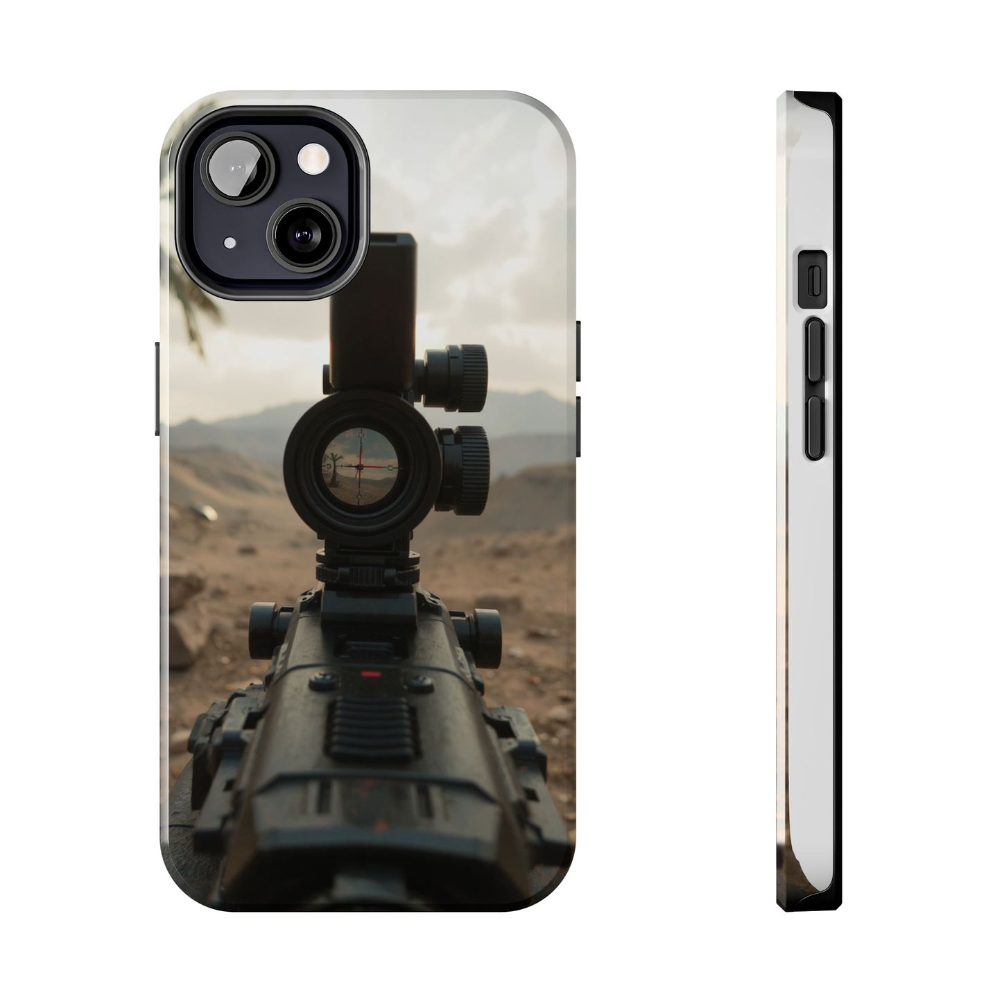 Tough Phone Case with Sniper Scope Design - Durable & Stylish Protection for Outdoors Enthusiasts