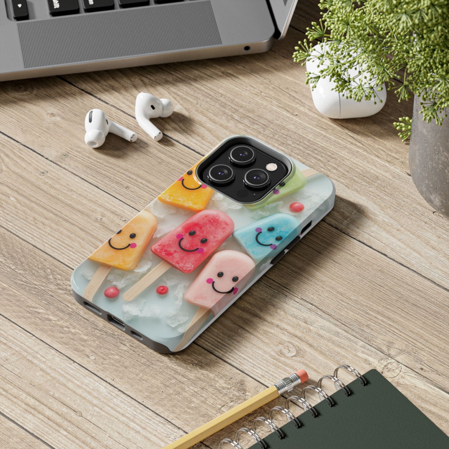Cute Smile Popsicle Tough Phone Case - Fun Protection for Your Device