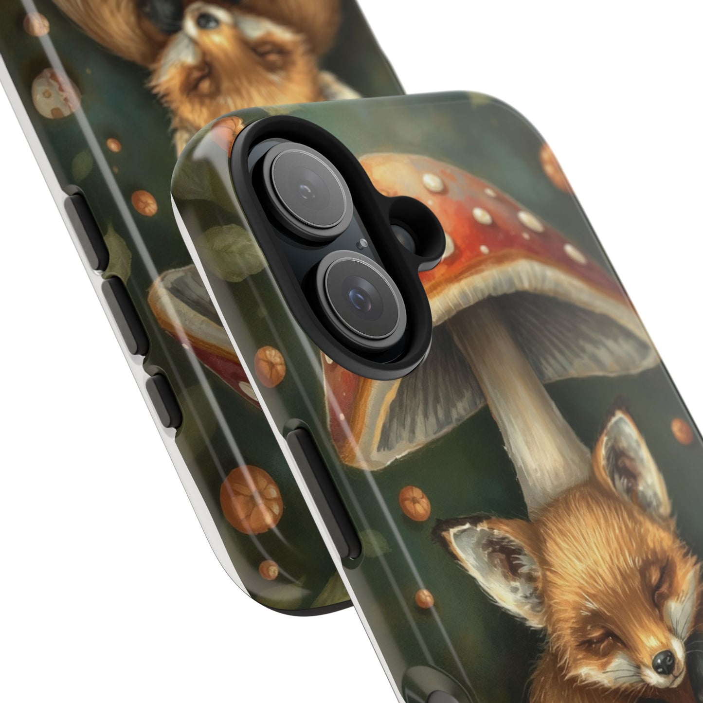 Cute Fox & Mushroom Phone Case - Tough Protective Cover