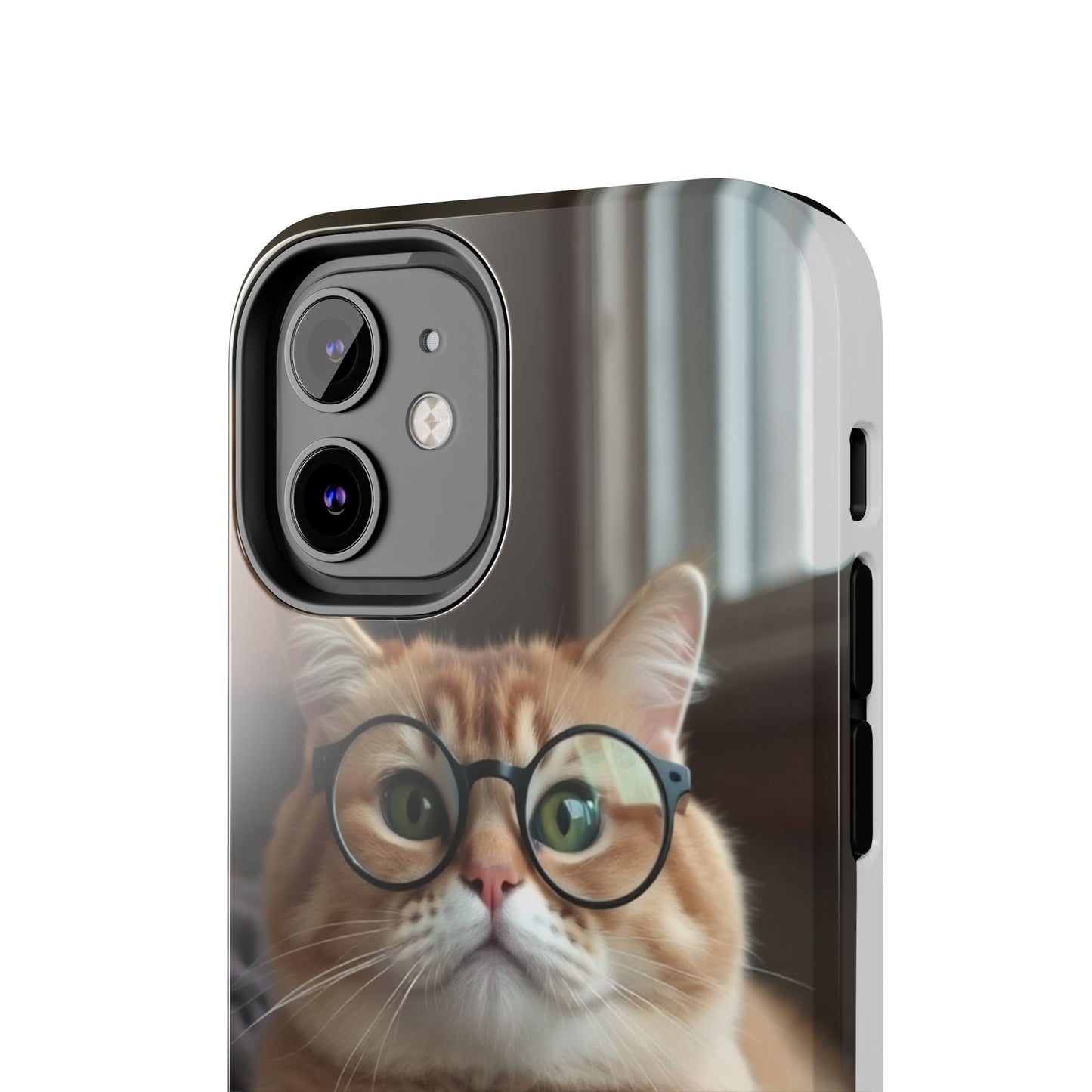 Cute Cat Glasses Tough Phone Case - Fun & Stylish Protection for Cat Lovers
