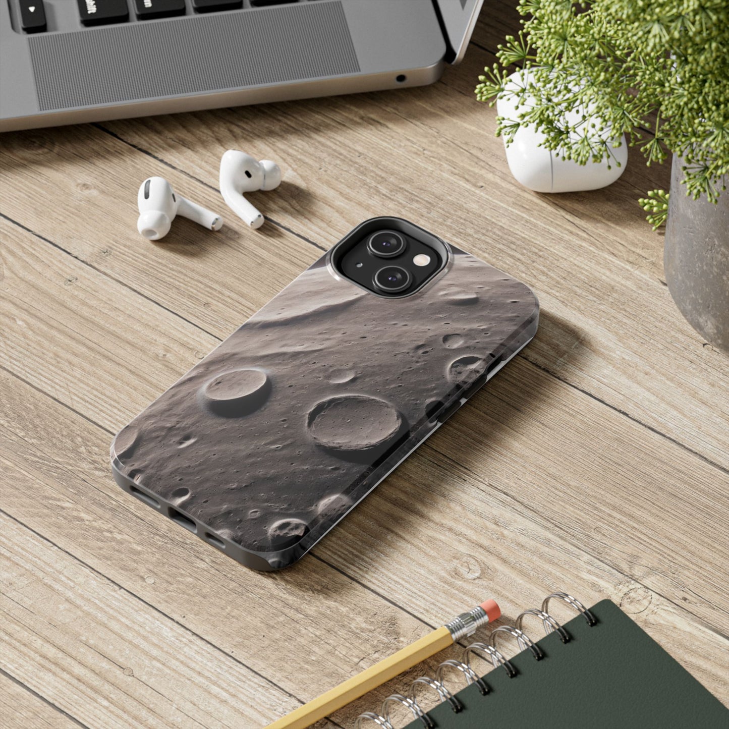 Celestial Moon Surface Tough Phone Case | Durable Space-Themed Design - for iPhone