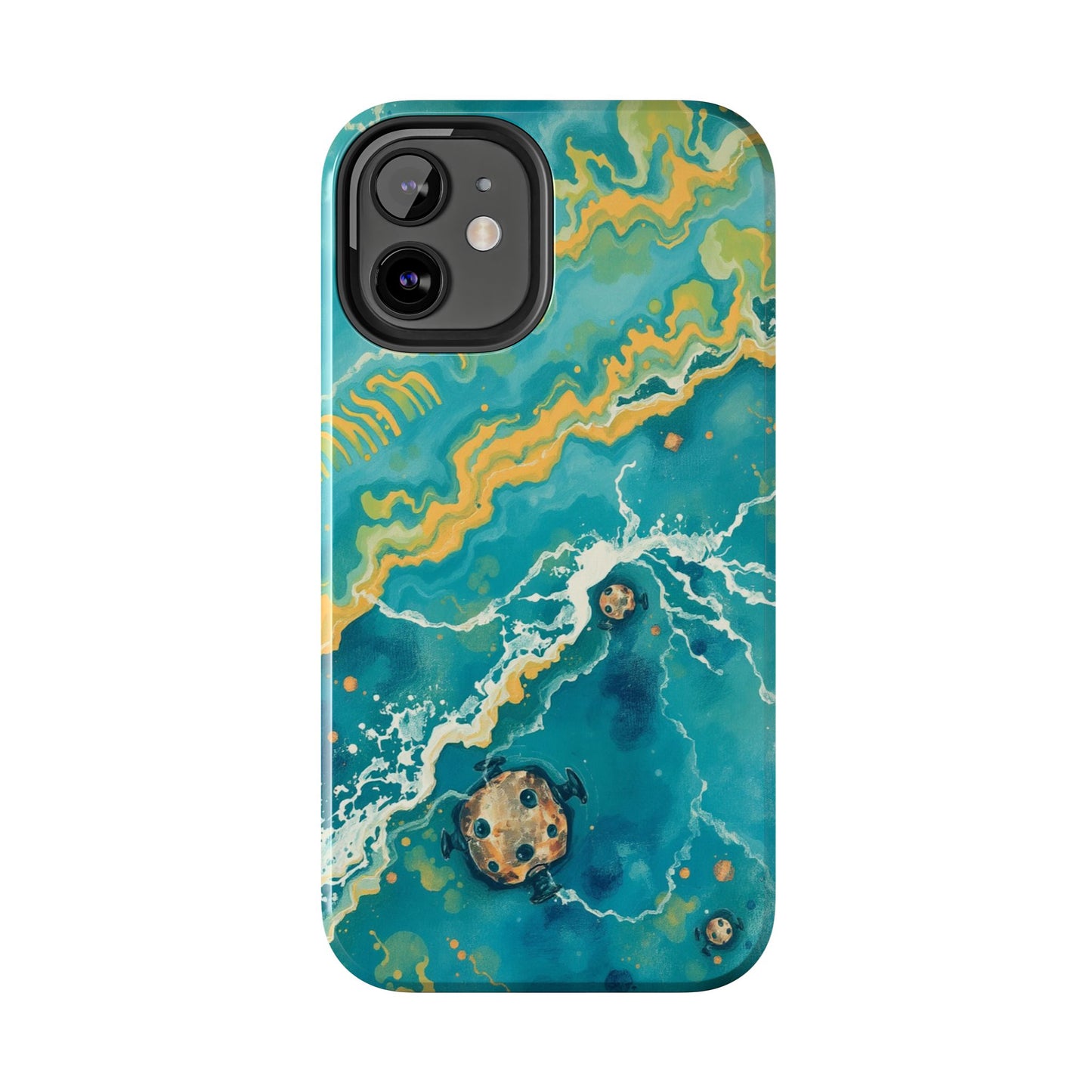 Ocean Wave Tough Phone Case – Durable Protection with Abstract Art Design