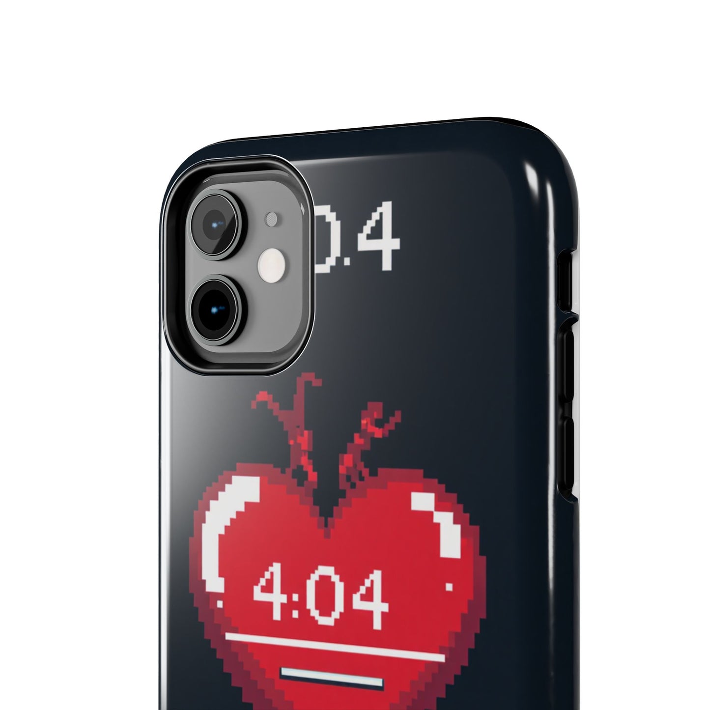 Vintage Pixel Heart Tough Phone Case - "404 Love Not Found" Design