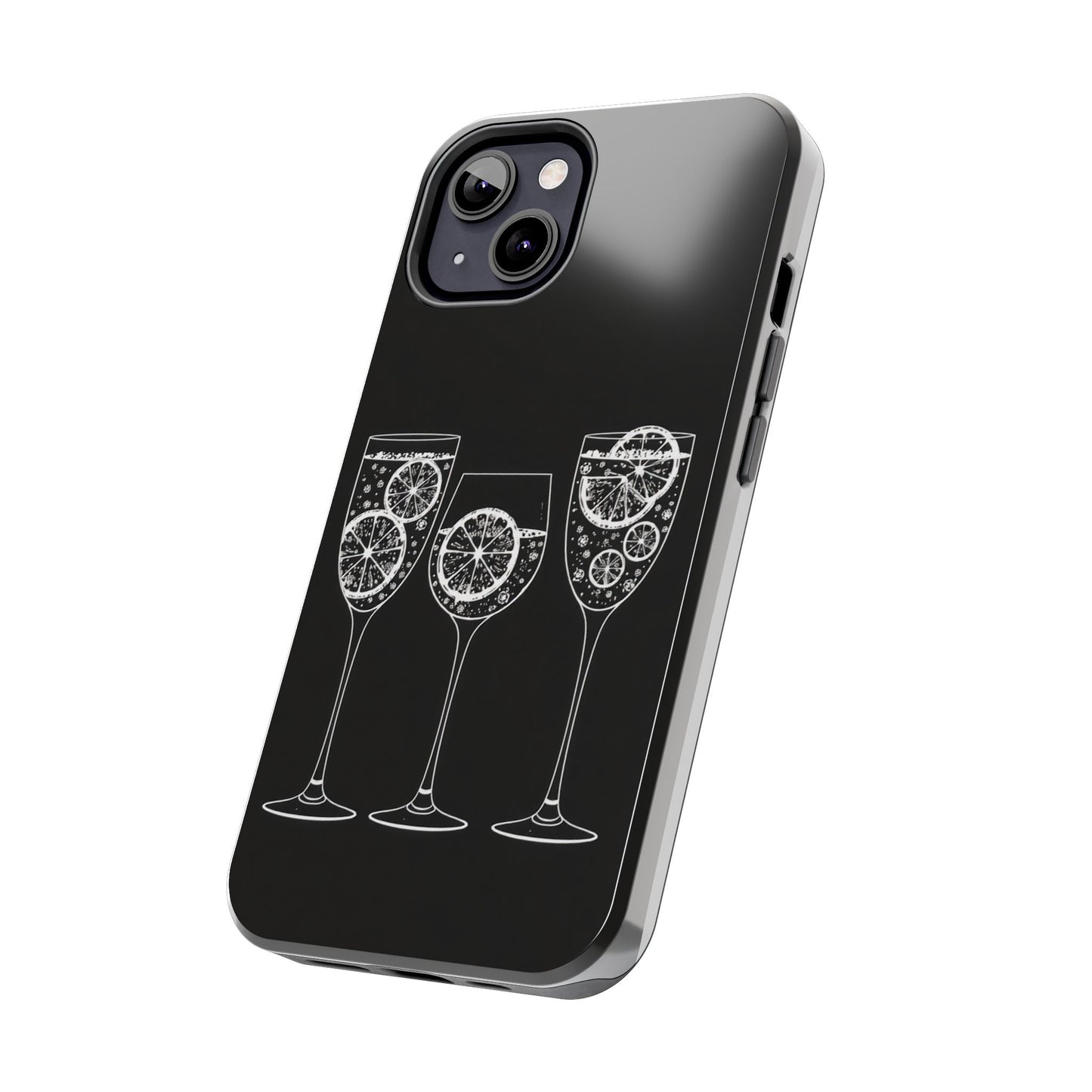 Stylish Tough Phone Cases with Citrus Glass Design, Protective Cases for Parties, Summer Events, and Everyday Use