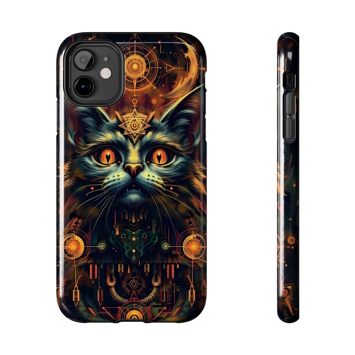 Mystical Cat Queen Tough Phone Case – Unique Protection for Cat Lovers - for iPhone