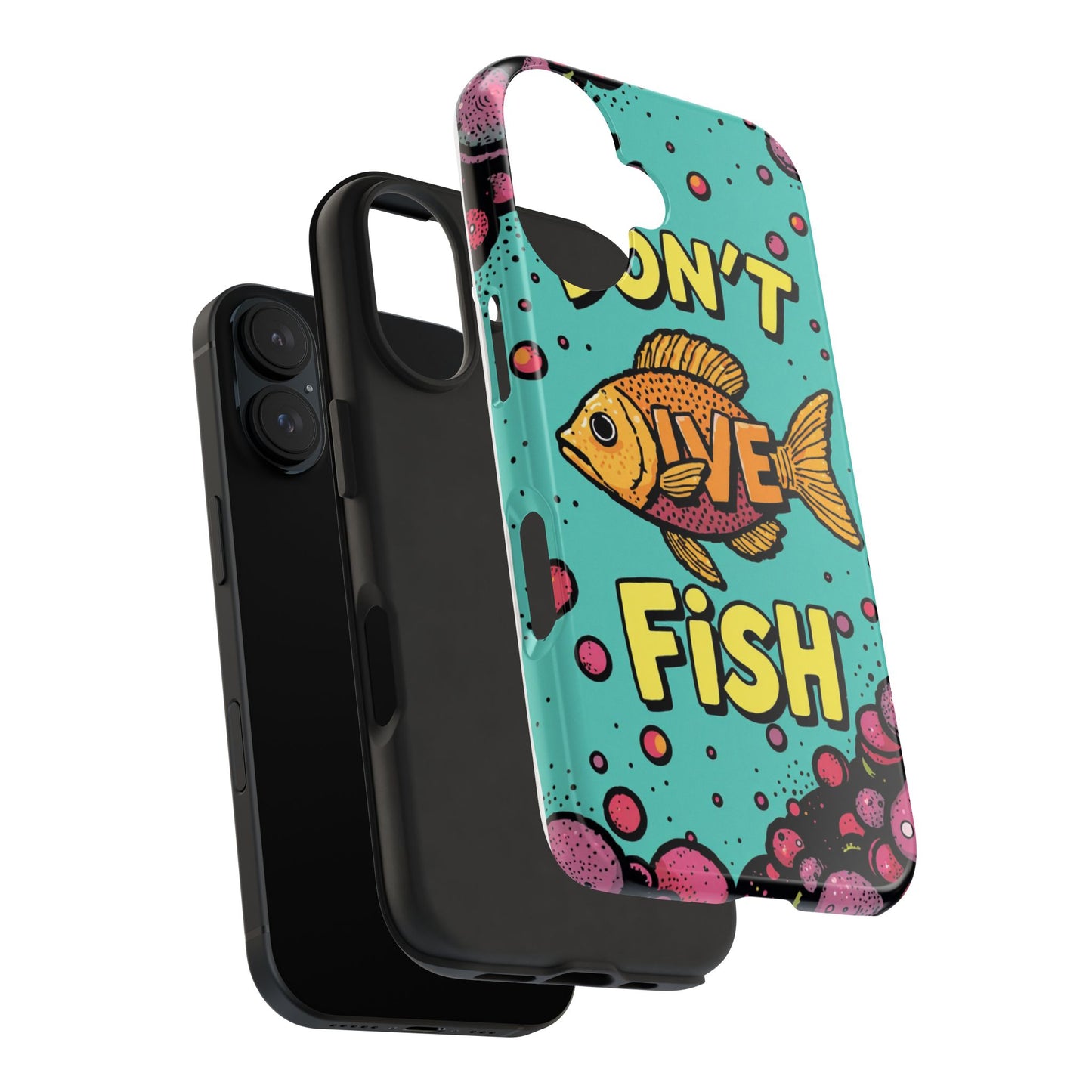 Catchy Fish-Themed Tough Phone Cases, Unique Gift for Fish Lovers, Durable Protection for Phones, Fun Aquatic Design, Ideal for Holidays
