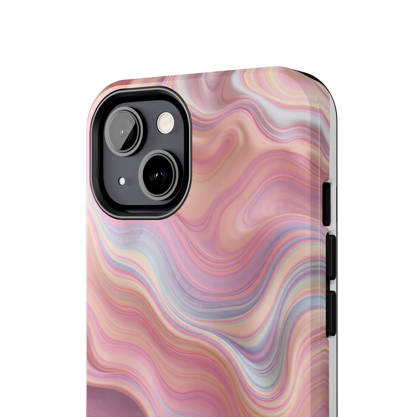 Stylish Tough Phone Cases - Abstract Pink Marble Design